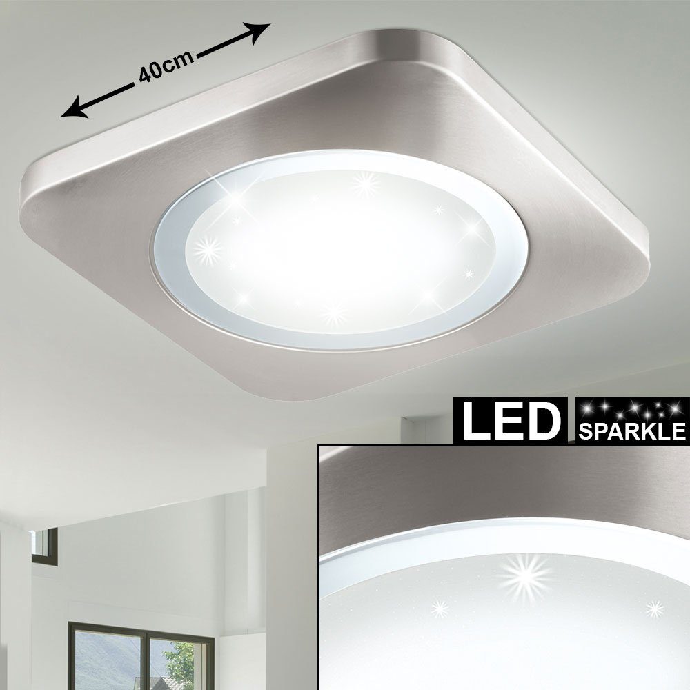 etc-shop LED Deckenleuchte, LED Beleuchtung Lampe Zimmer Wohn Decken Design Kristall Aufbau Schlaf