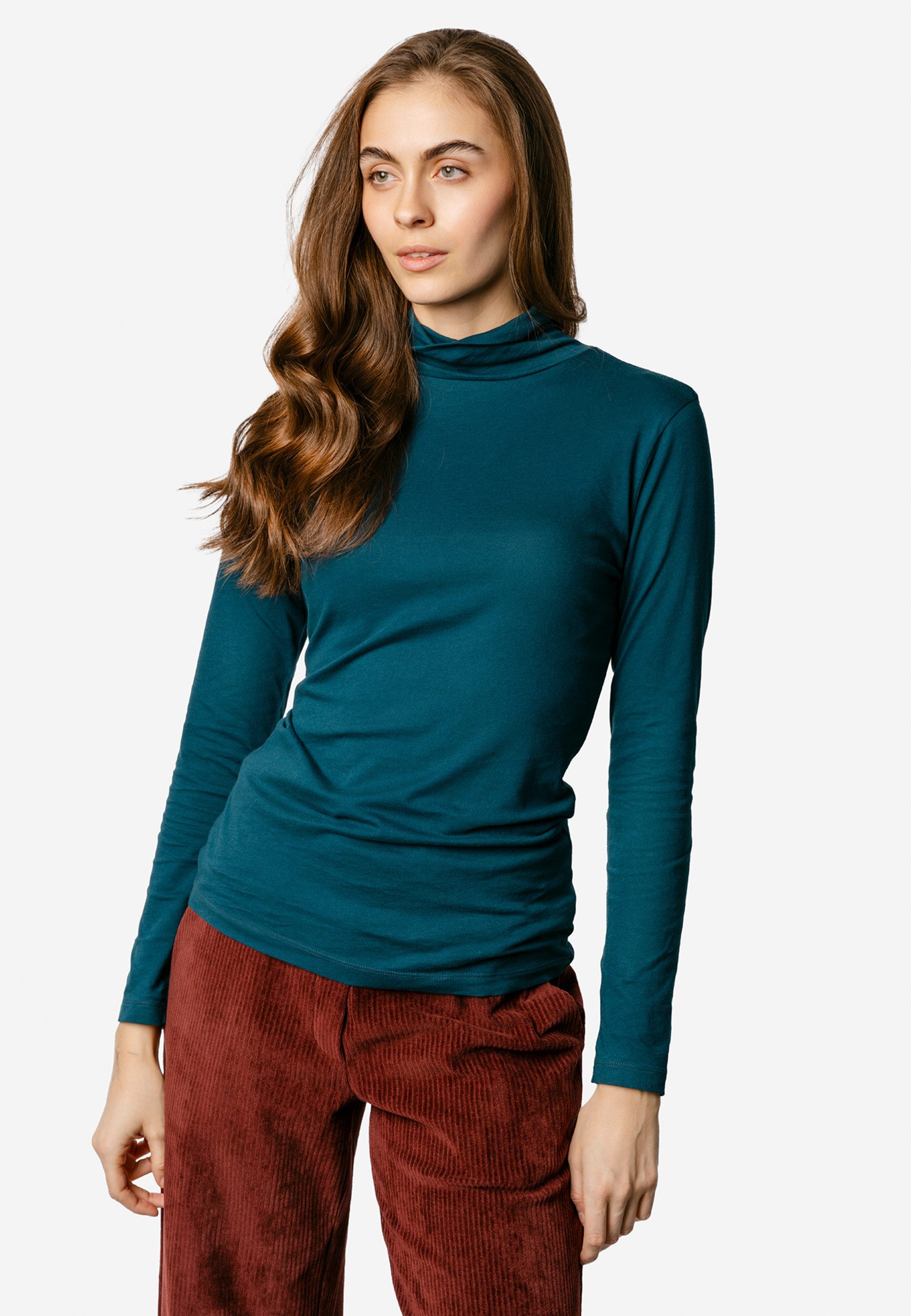 LIVING CRAFTS Rollkragenpullover NIA GOTS zertifiziert