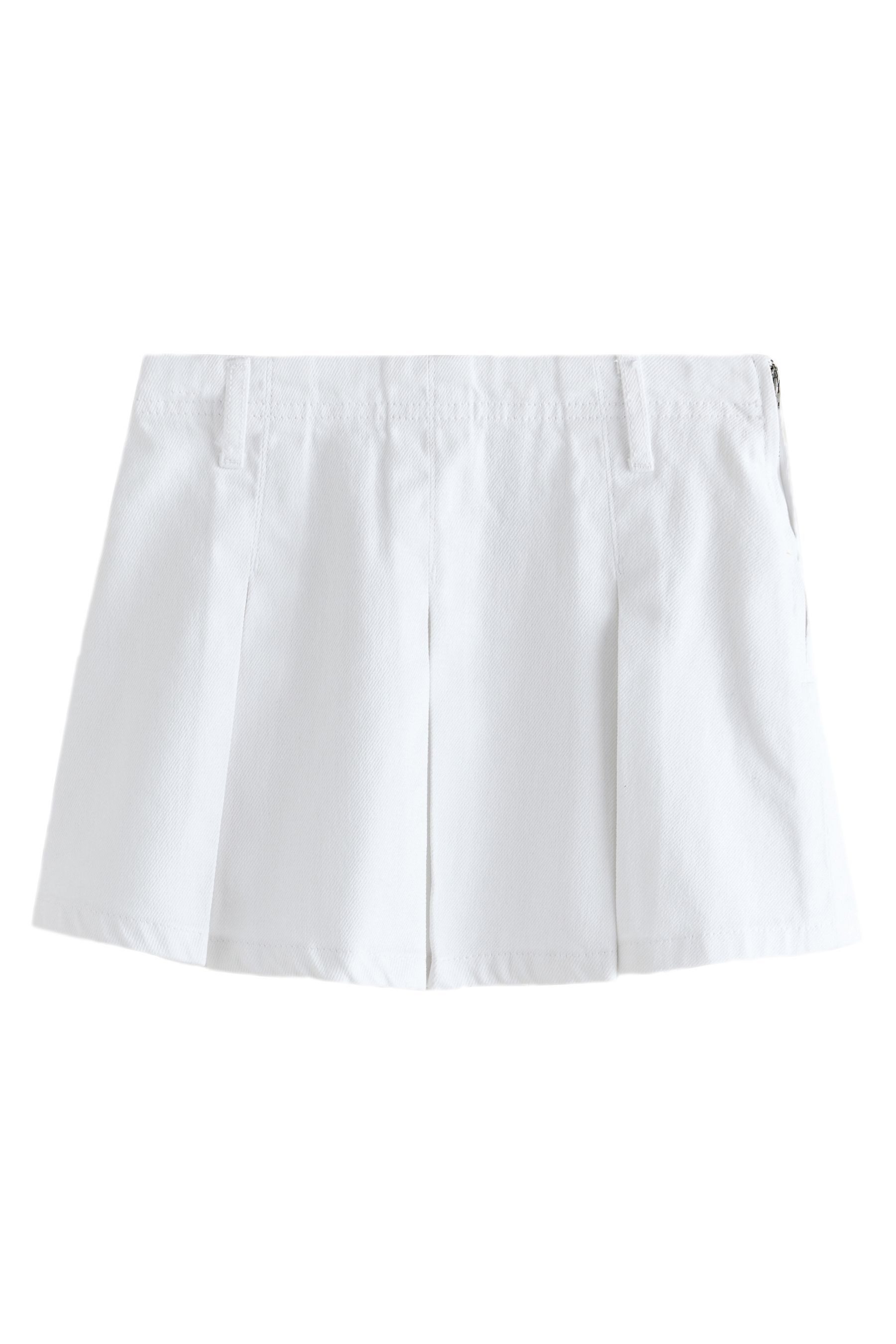 Next Shorts Plissierter Denimrock (1-tlg)
