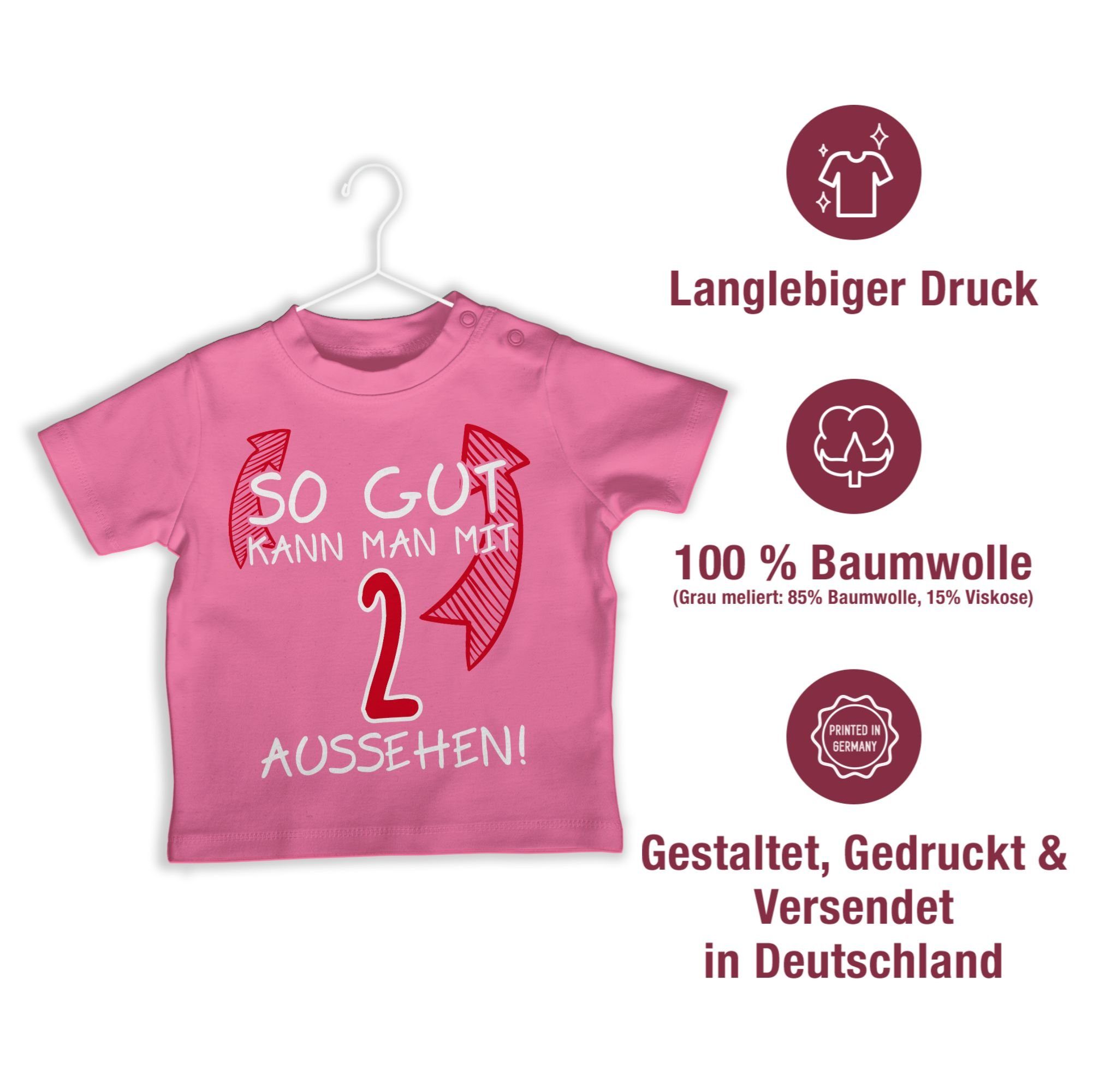 kann So gut Geburtstag man T-Shirt aussehen 2 2. zwei Pink mit Shirtracer