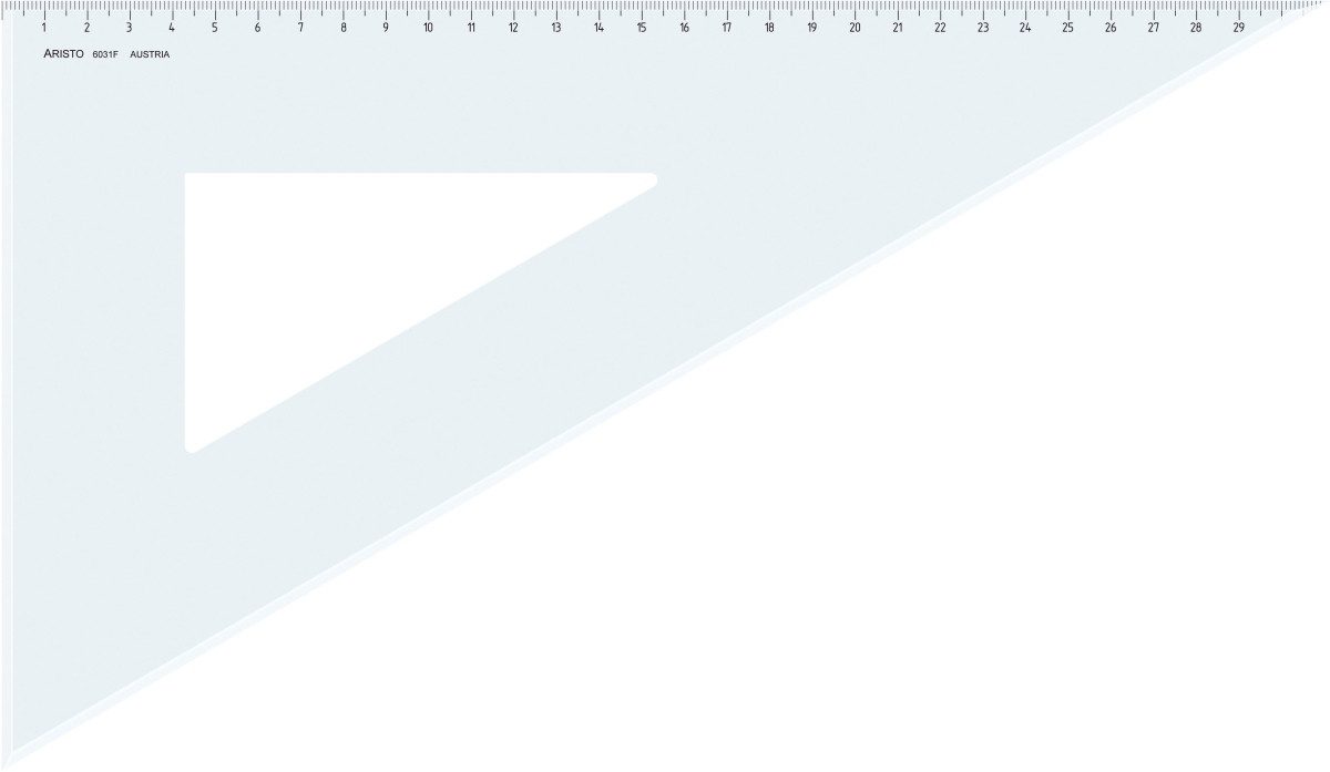 ARISTO Geodreieck Dreieck 60 Grad mit Facette Acryl 360mm transparent