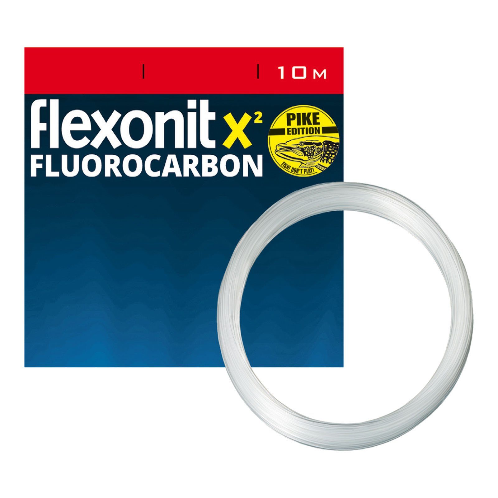 flexonit Vorfachschnur, 10 m Länge, flexonit X² Fluoro Pike 0,60mm 10m 22,7kg Vorfachmaterial