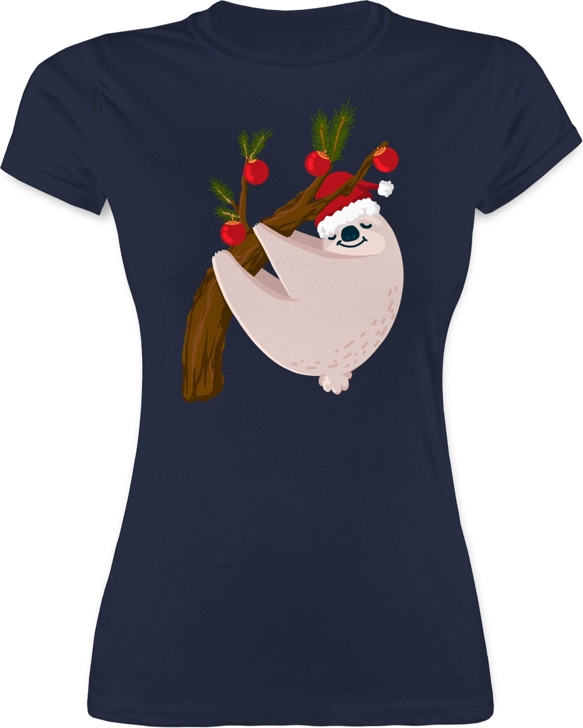 Shirtracer T-Shirt »Faultier Weihnachten - Weihnachten &amp; Silvester