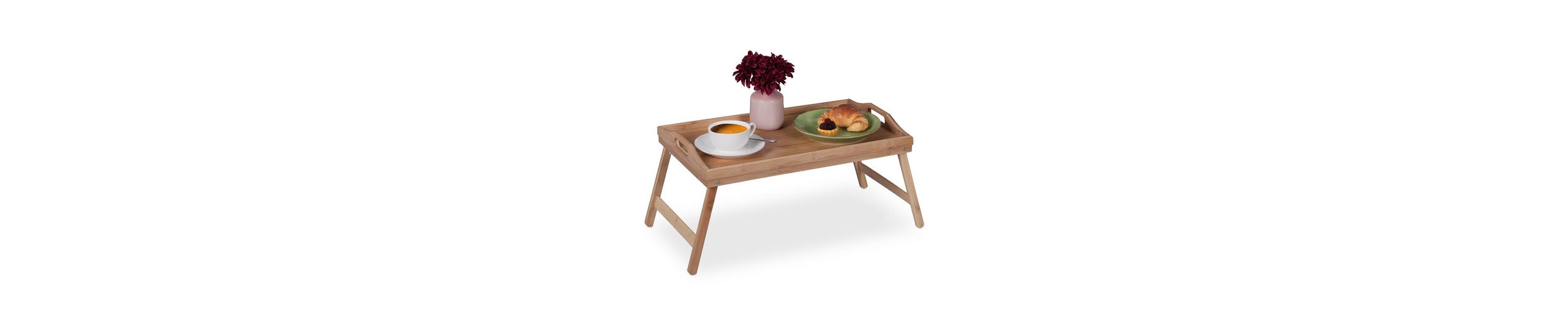 relaxdays Tabletttisch »Klappbares Betttablett aus Bambus« online