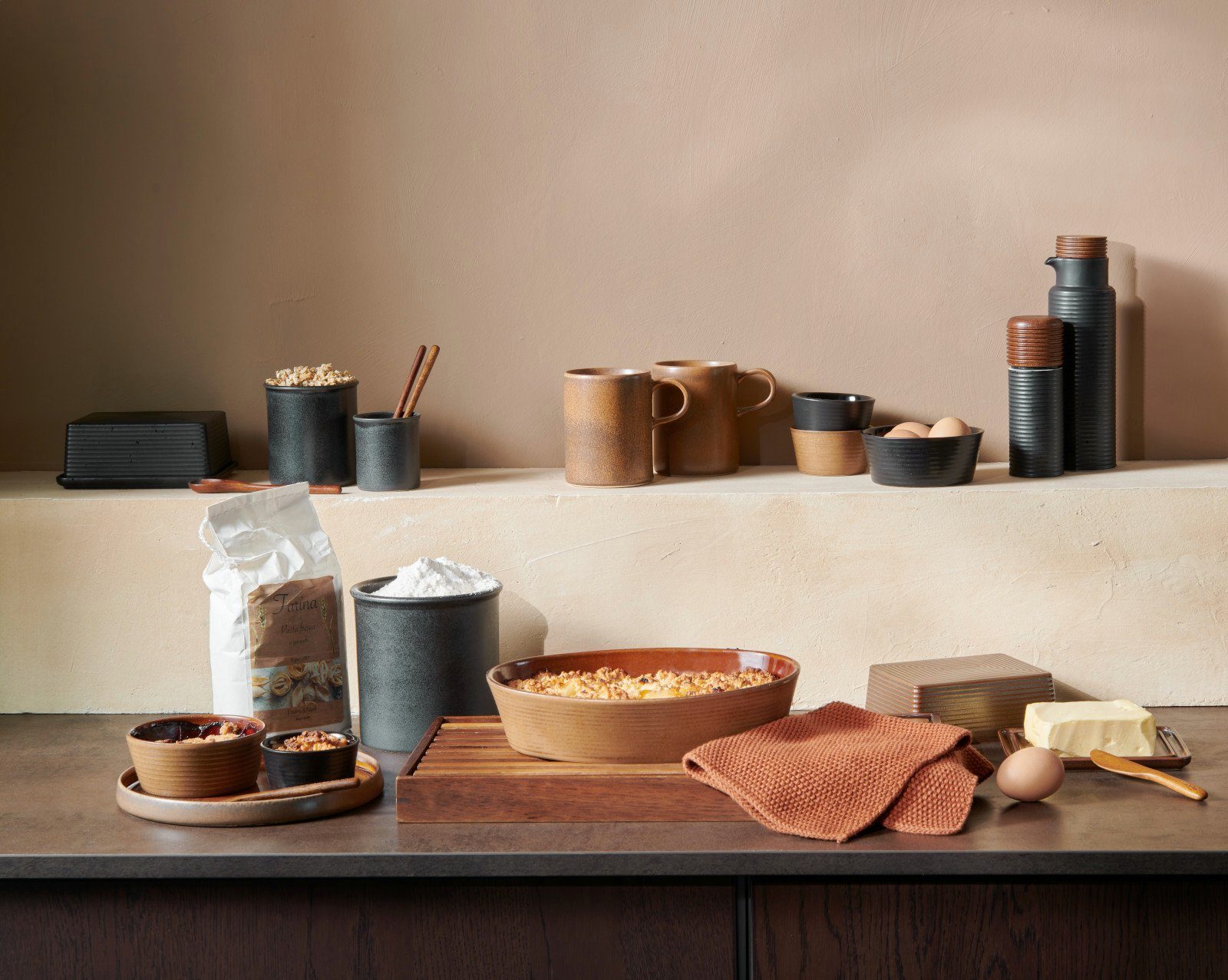ASA SELECTION Butterdose kitchen'art Butterdose brown 15,3cm, Porzellan