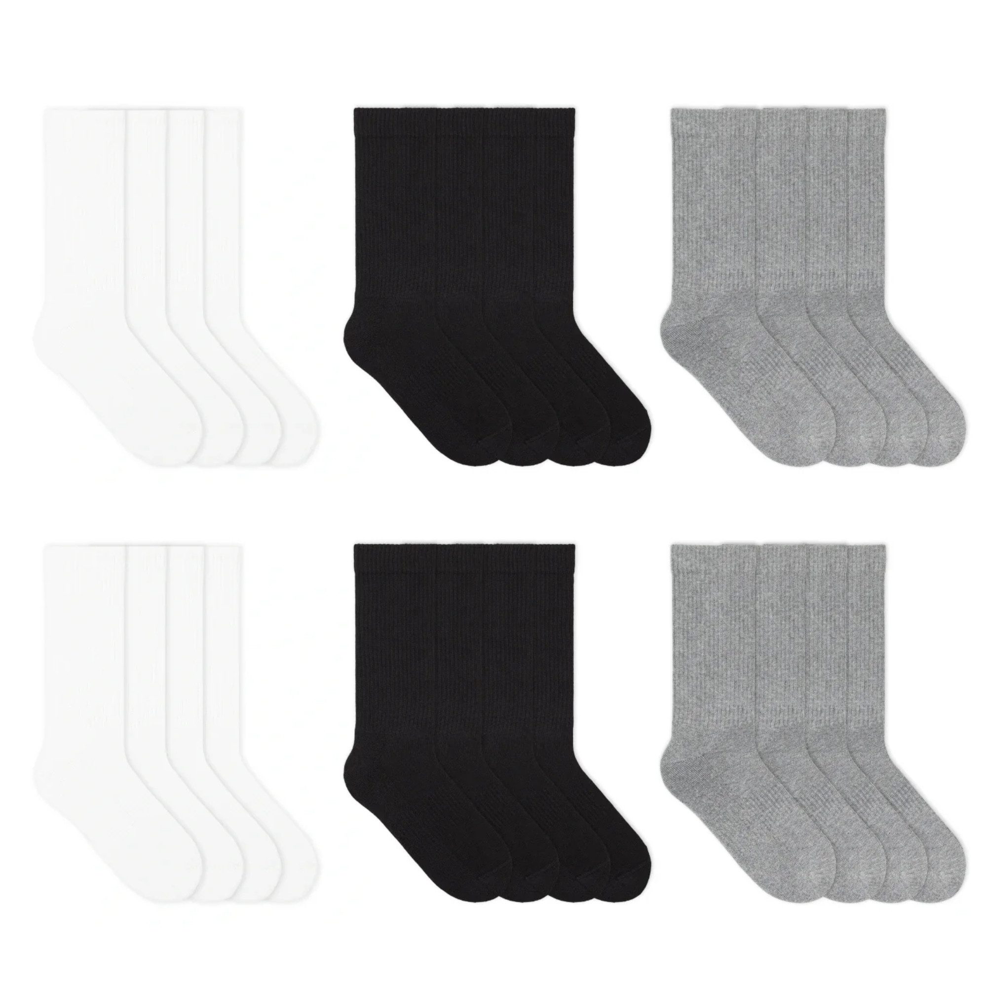 von Jungfeld Tennissocken einfarbiges Bundle Bio-Baumwolle 35-46 Unisex (12-Paar, 12er-Pack) verstärkte Ferse & Fußsohle, Bio-Baumwolle