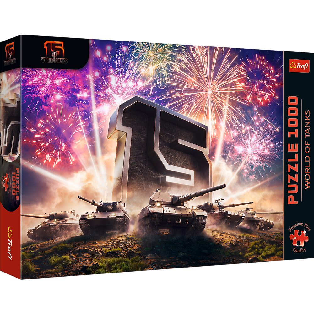 Trefl Puzzle Trefl, 15 Jahre World of Tanks, 1000 Teile Premium Plus Puzzle, 1000 Puzzleteile