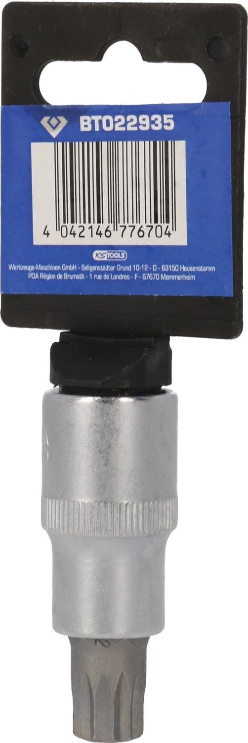 Brilliant Tools Bohrer- und Bitset 1/2" Vielzahn-Bit-Stecknuss, 55 mm lang, M12