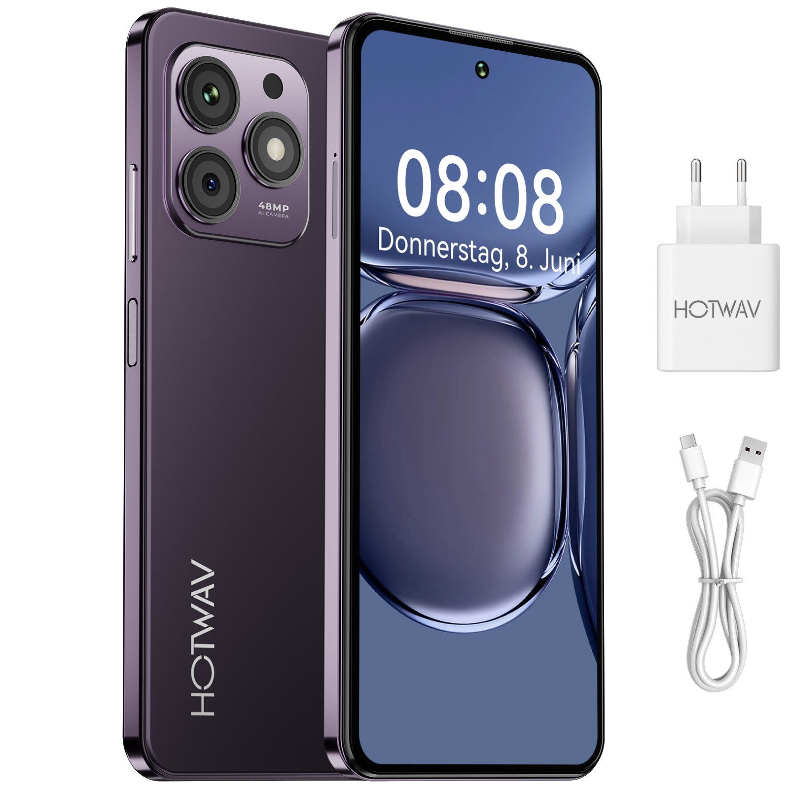 HOTWAV Note 13 Max Handy, 16+256 GB/1 TB Smartphone, Android handy, Smartphone (16,7 cm/6.8 Zoll, 256 GB Speicherplatz, 48 MP Kamera, Smartphone ohne Vertrag, Günstige Smartphone, 5160 mAh)