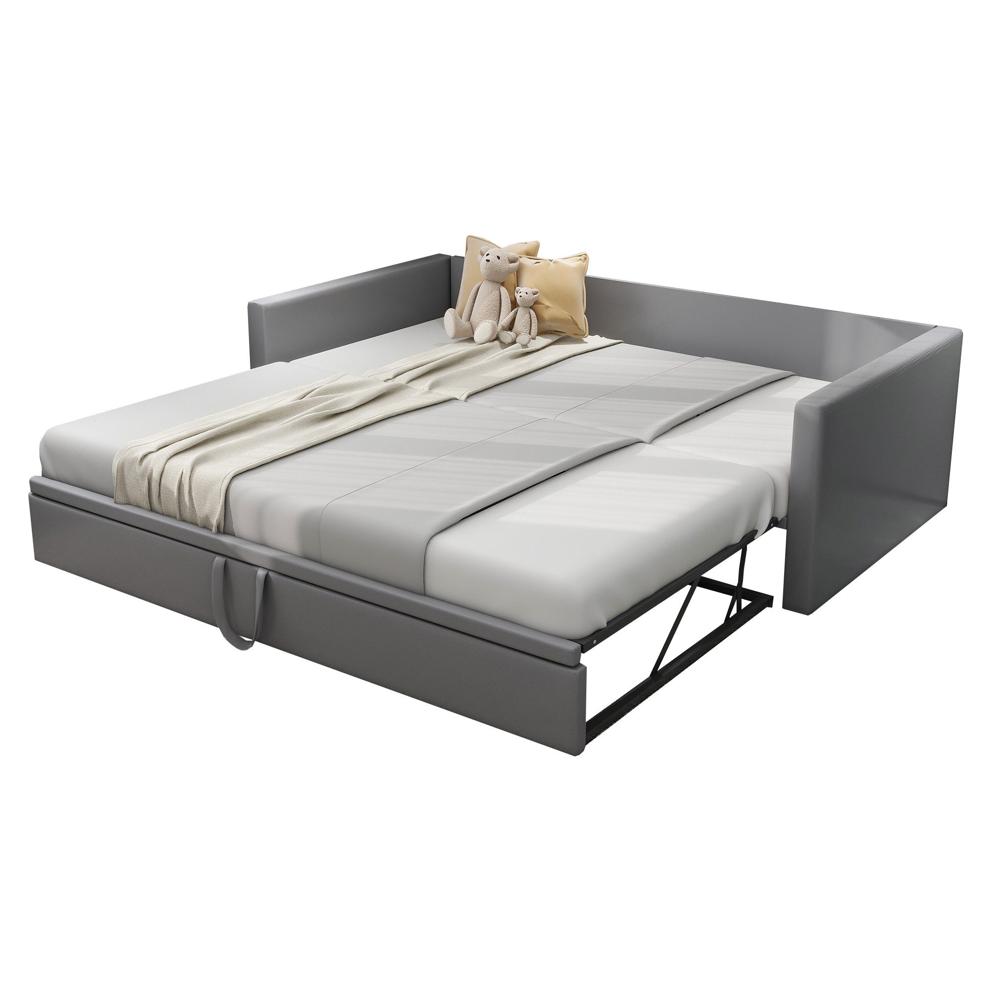 OKWISH Bett Polsterbett Ausziehbares Schlafsofa (Multifunktionsbett günstig online kaufen
