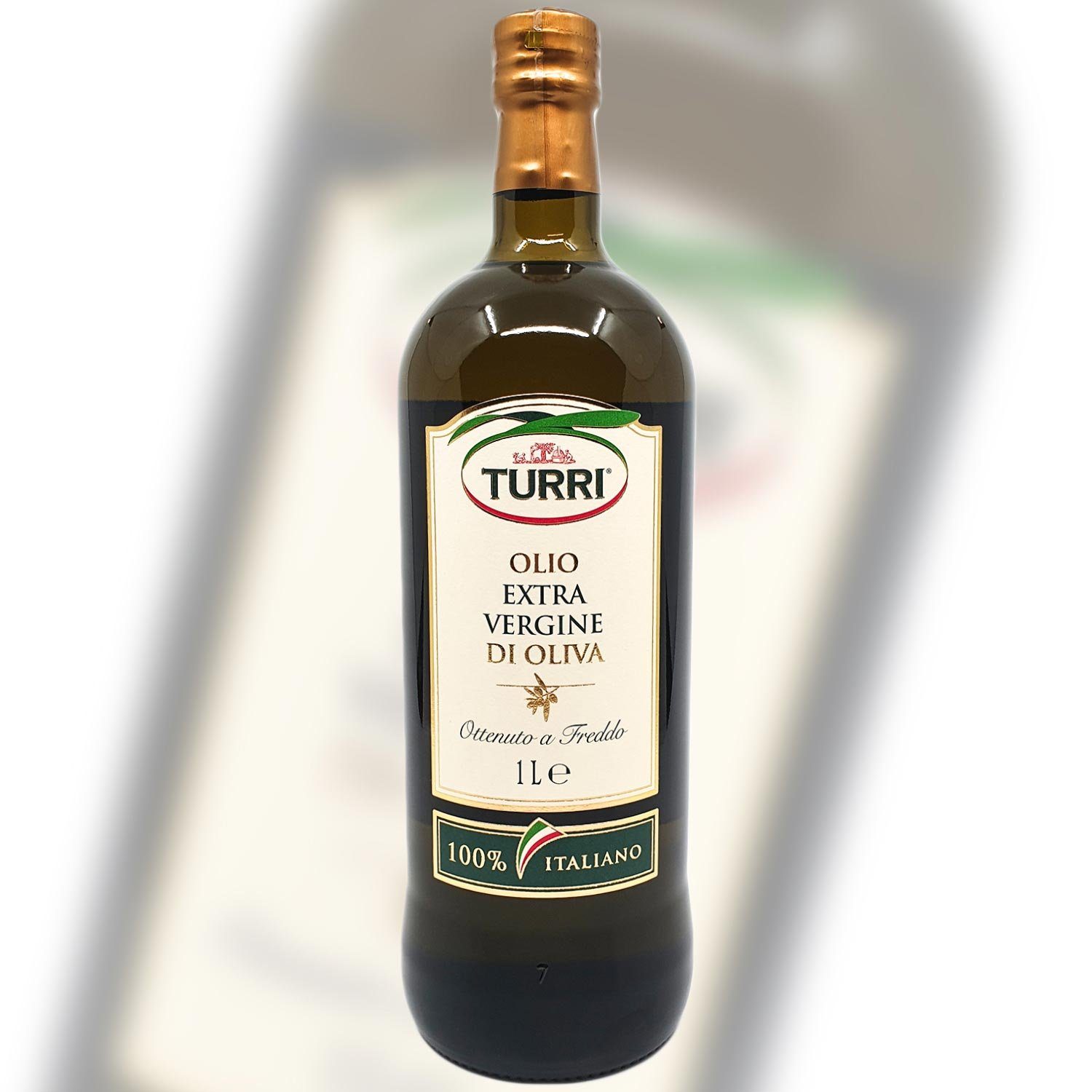 Landshop24 Gewürzregal Turri Olivenöl extra vergine, 1 Liter, 100% Original Italien, MHD: 24-01-2025 1-tlg., Speiseöl Italien Gardasee