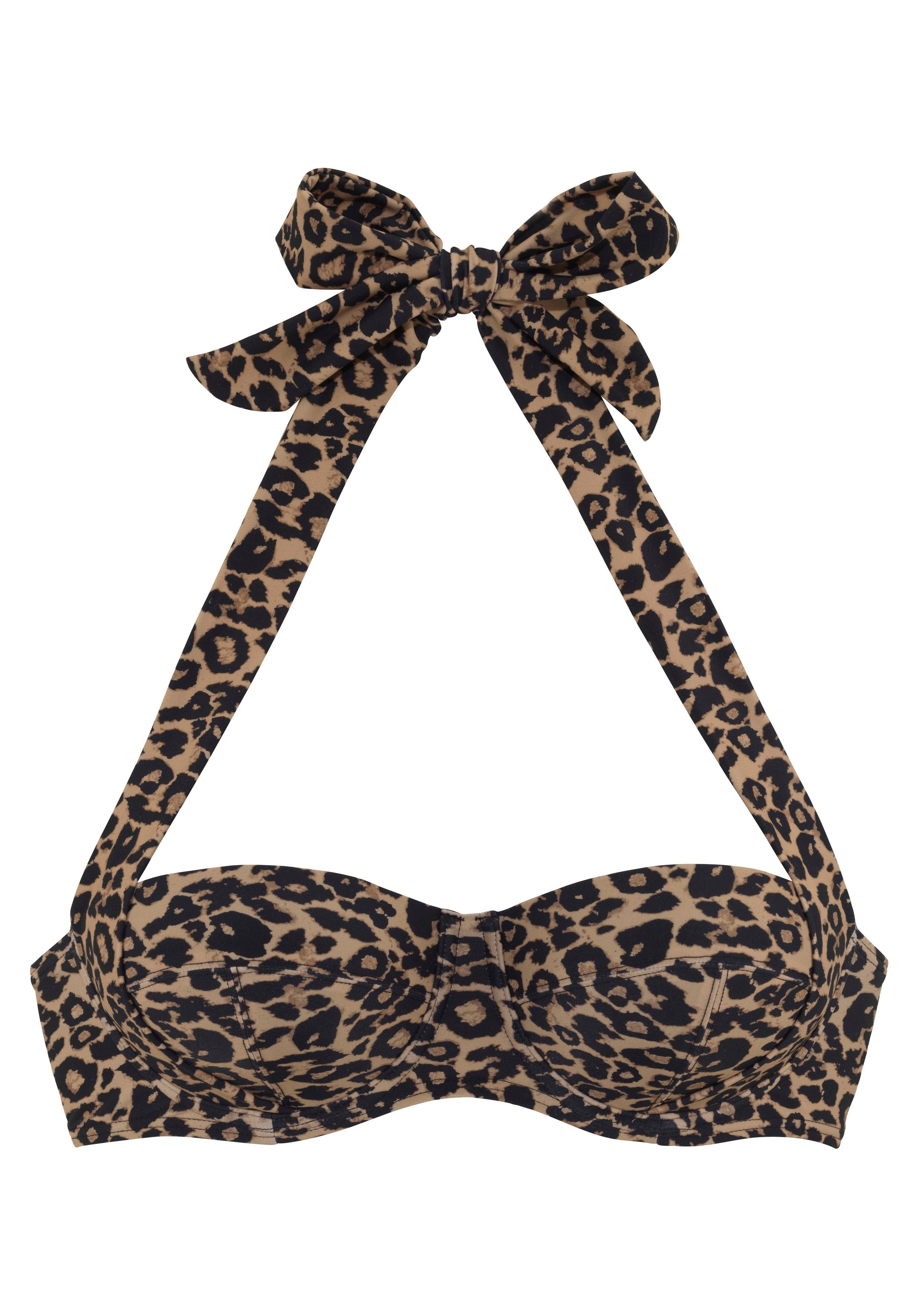 Vivance Bügel-Bandeau-Bikini-Top Thora, in modischem Leo-Print günstig online kaufen