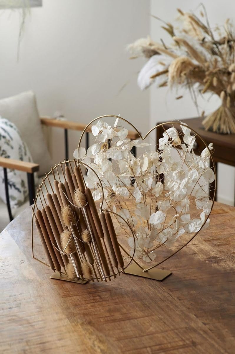 NaDeco Dekoobjekt Metallherz Gold liegend, 58 cm Metallring