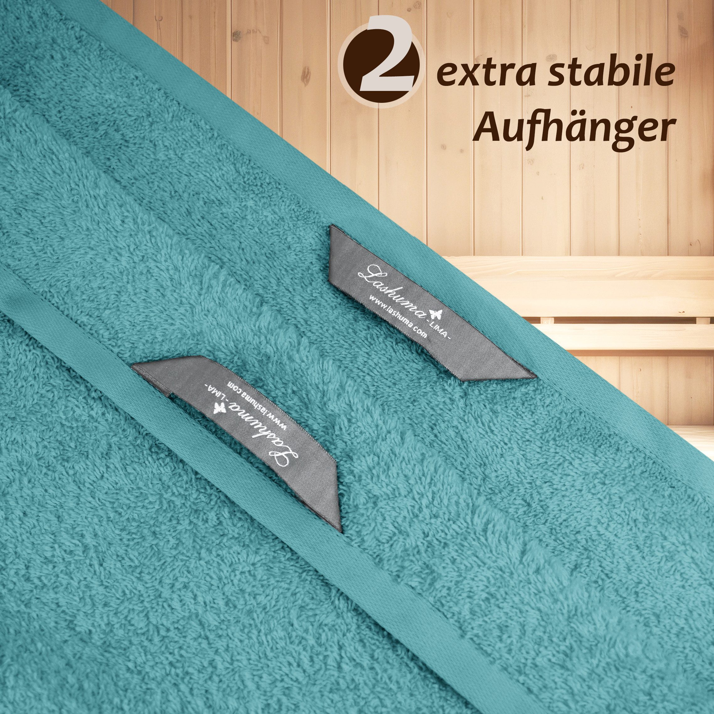 Lashuma Saunatuch Handtuch Lima, Premium Saunahandtuch günstig online kaufen