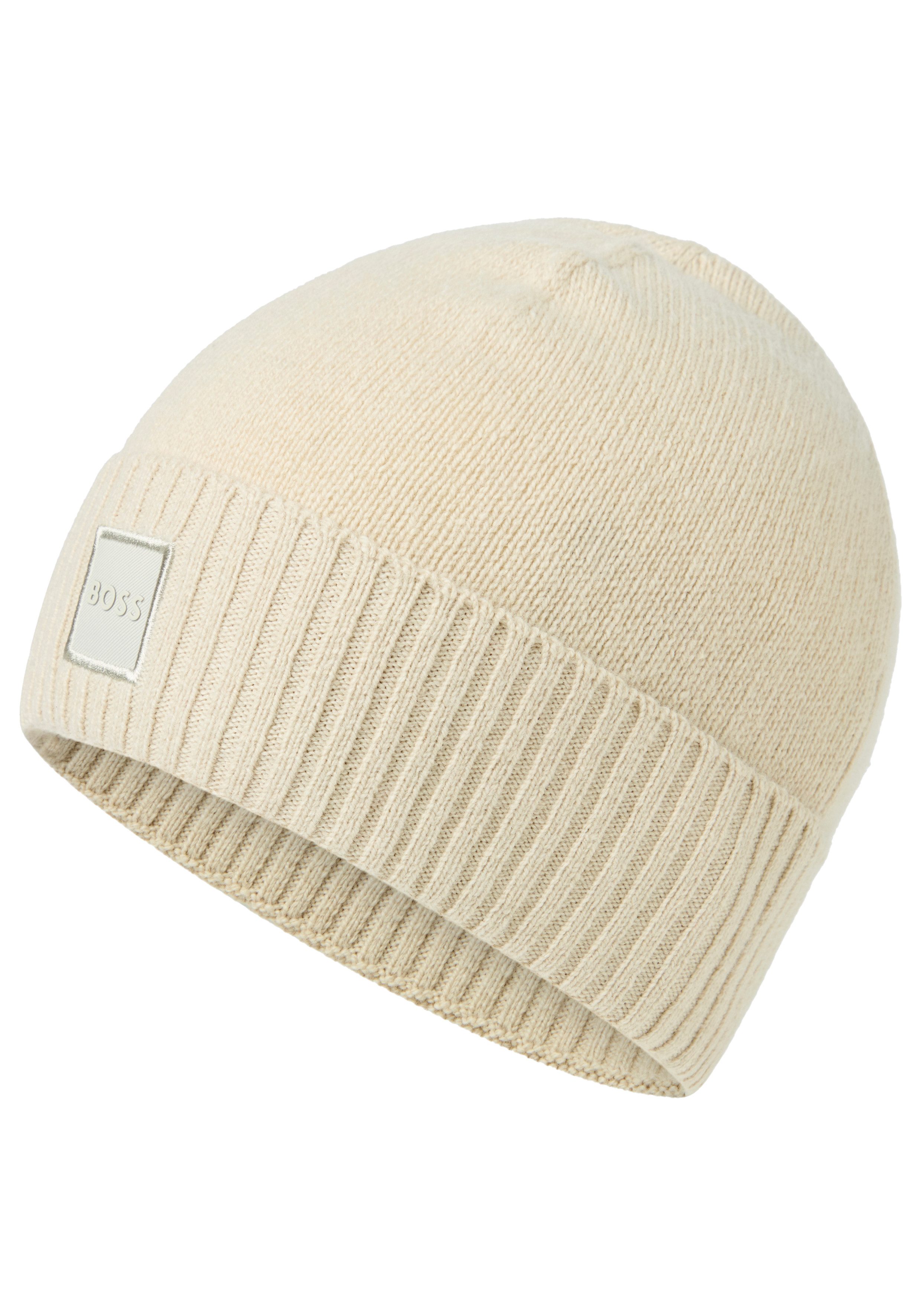 BOSS ORANGE Beanie Akaio_R_Hat Ton in Ton Logo-Badge günstig online kaufen