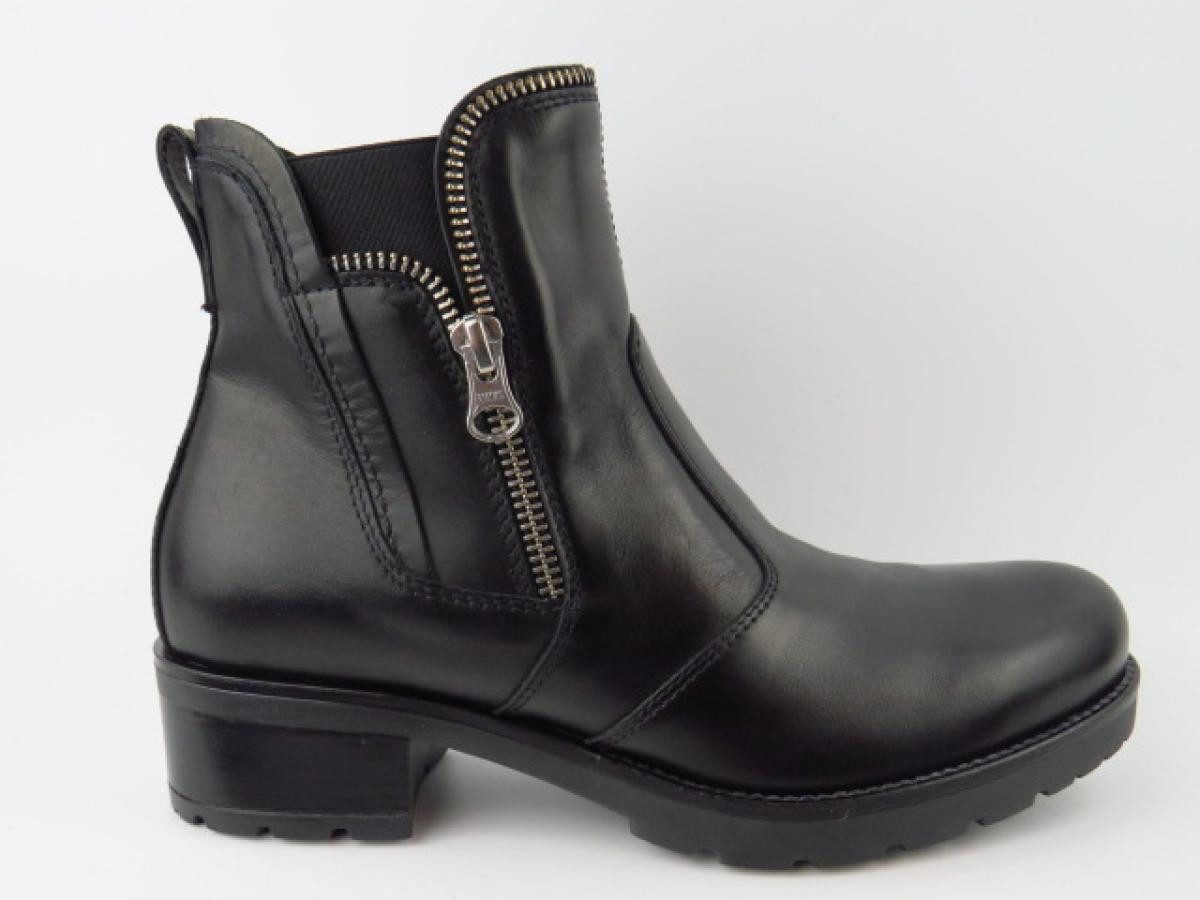 Leder schwarz Stiefelette