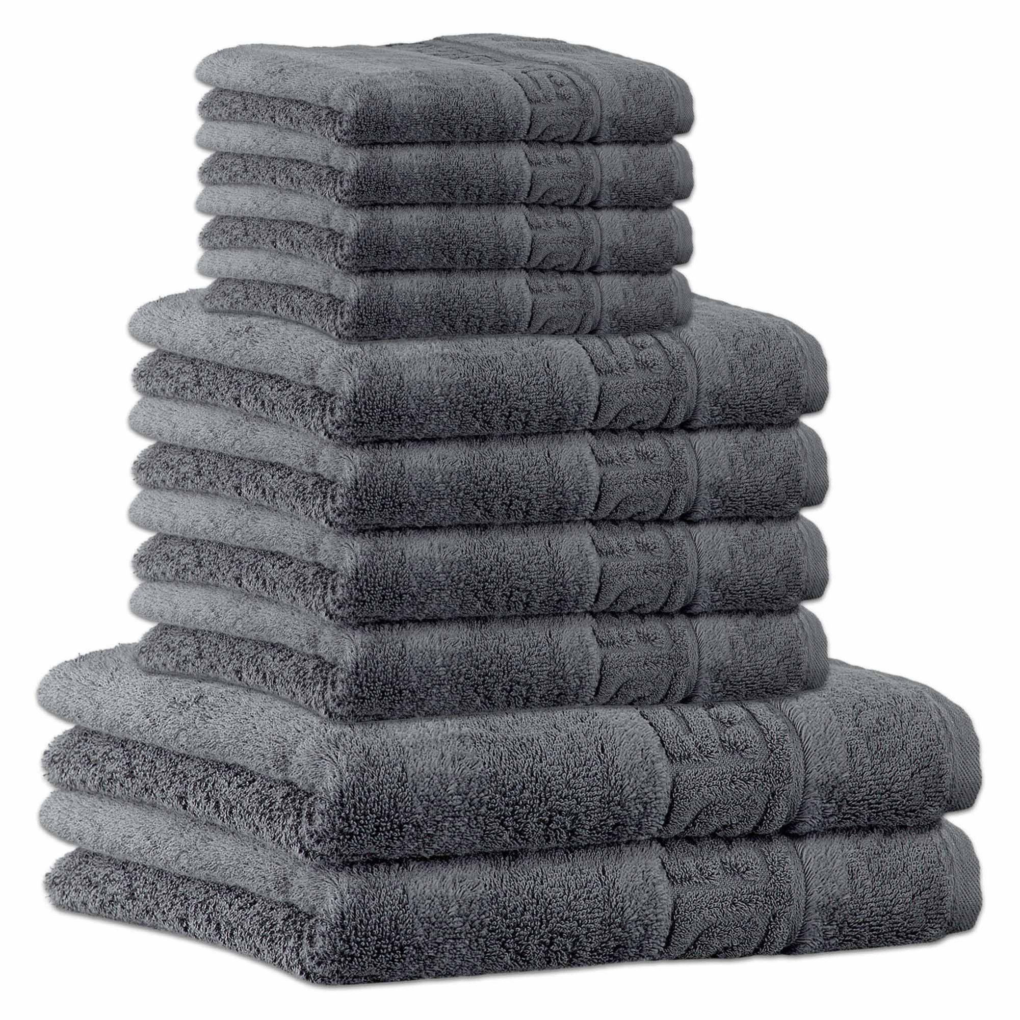 Cawö Handtuch Unisex Handtuch 10er Pack Baumwolle C Noblesse, Frottier (Set, 10-St)