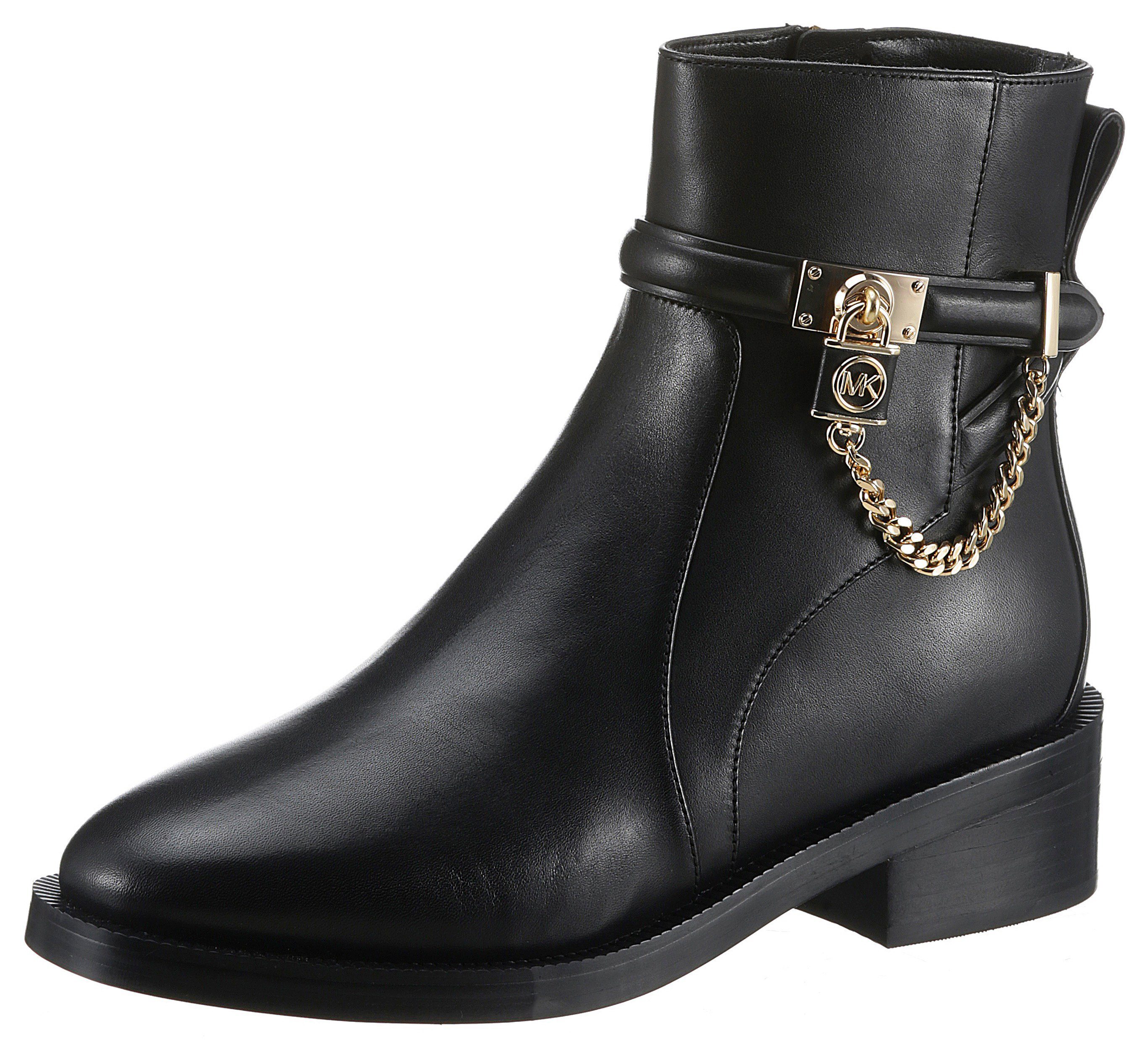 MICHAEL KORS HAMILTON FLAT BOOTIE Stiefelette mit eleganter Zierkette