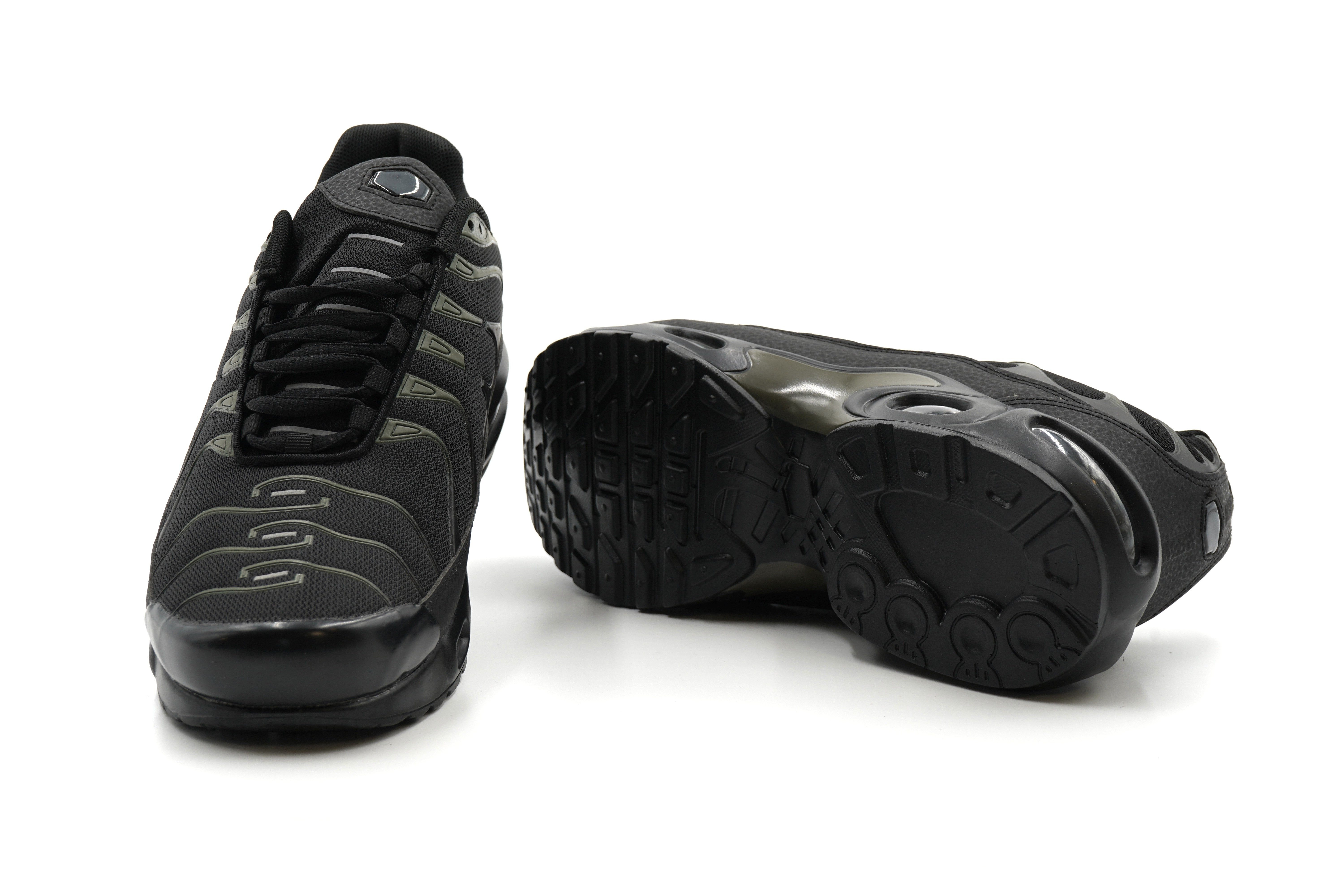 Sonderpostendiscount Herrensneaker H075 Black/Green/Grey mit Luftpolster Sneaker