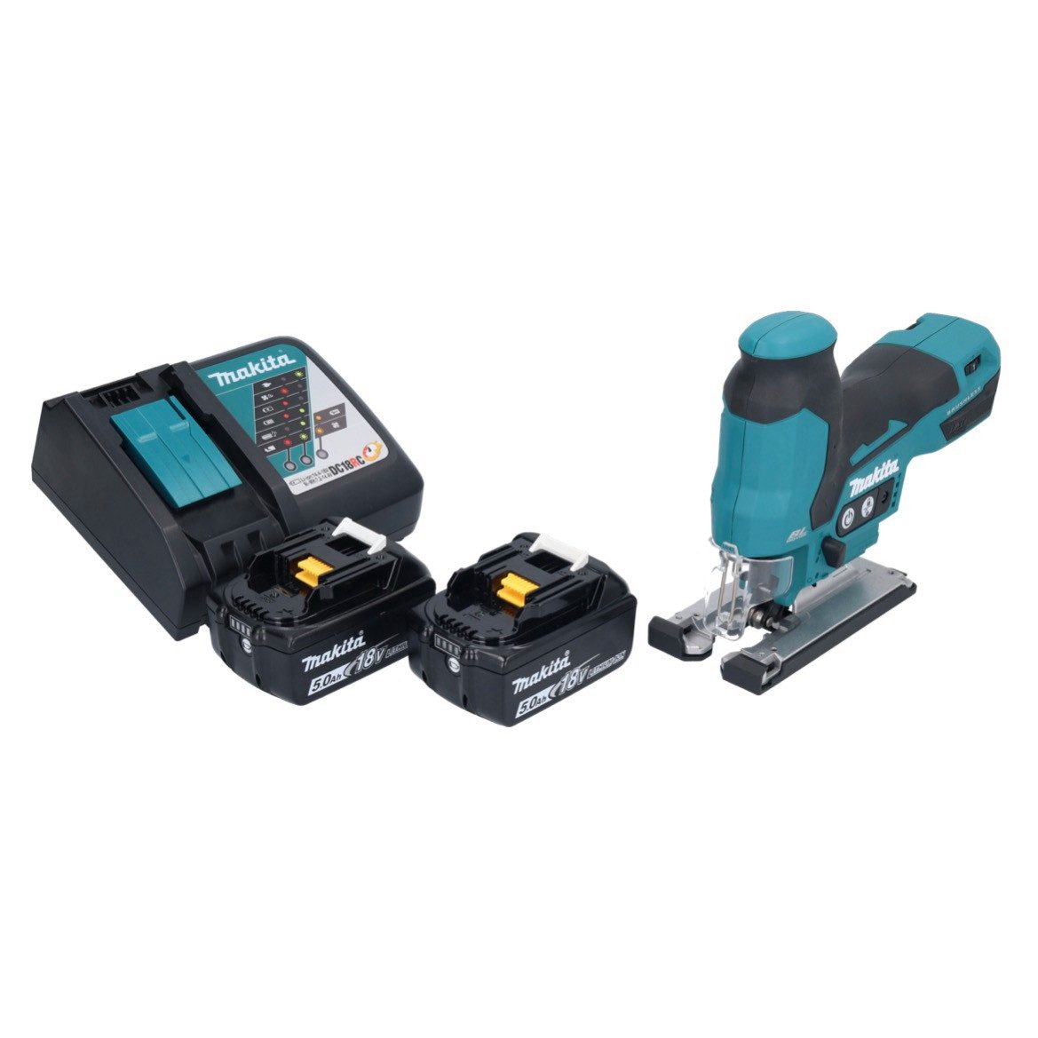 Thumbnail - Makita Stichsäge DJV 185 RT Akku Pendelhubstichsäge 18 V Brushless + 2x Akku 5,0 Ah +