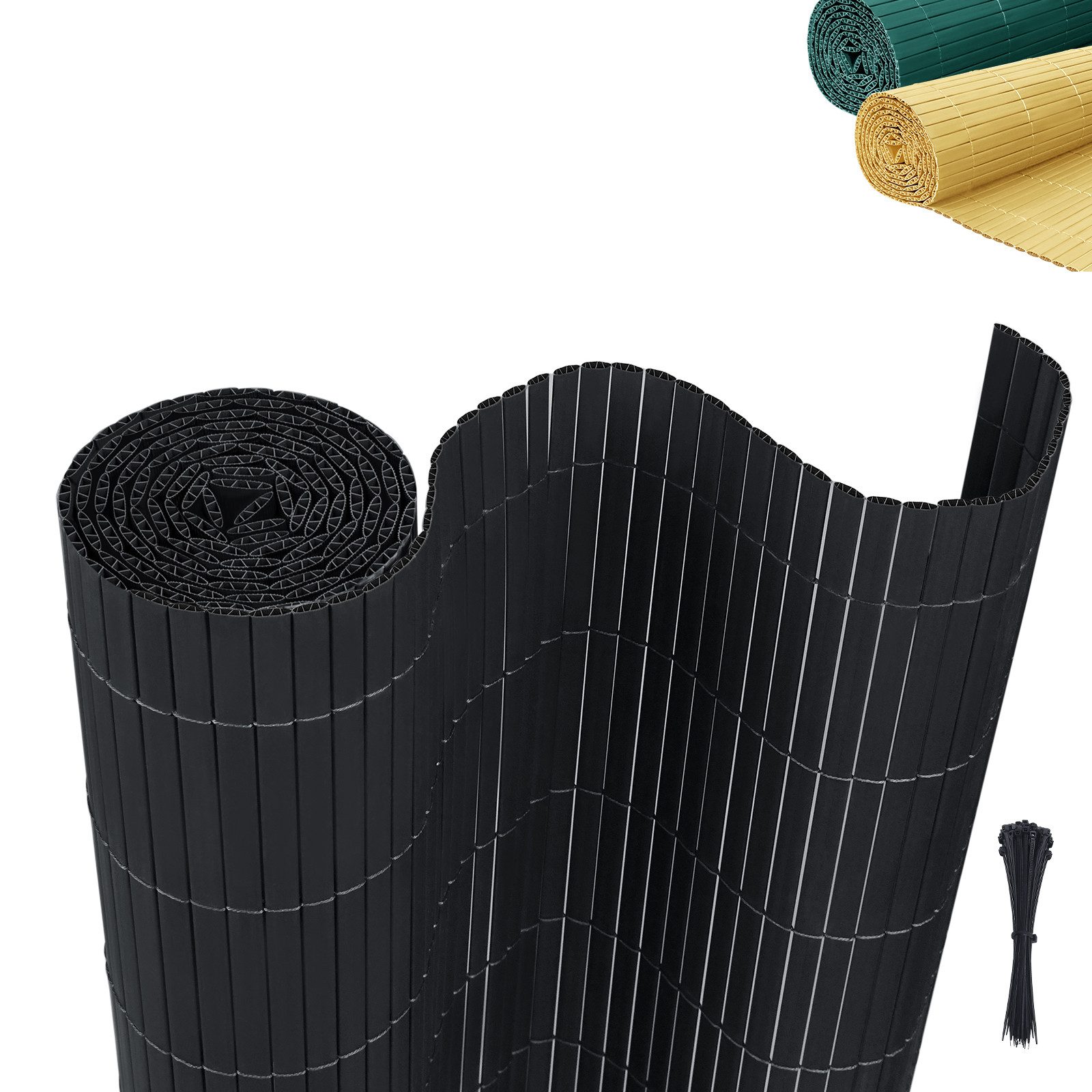 FIVMEN Sichtschutzzug PVC Sichtschutzmatte Sichtschutzzaun Balkonverkleidung, Anthrazit