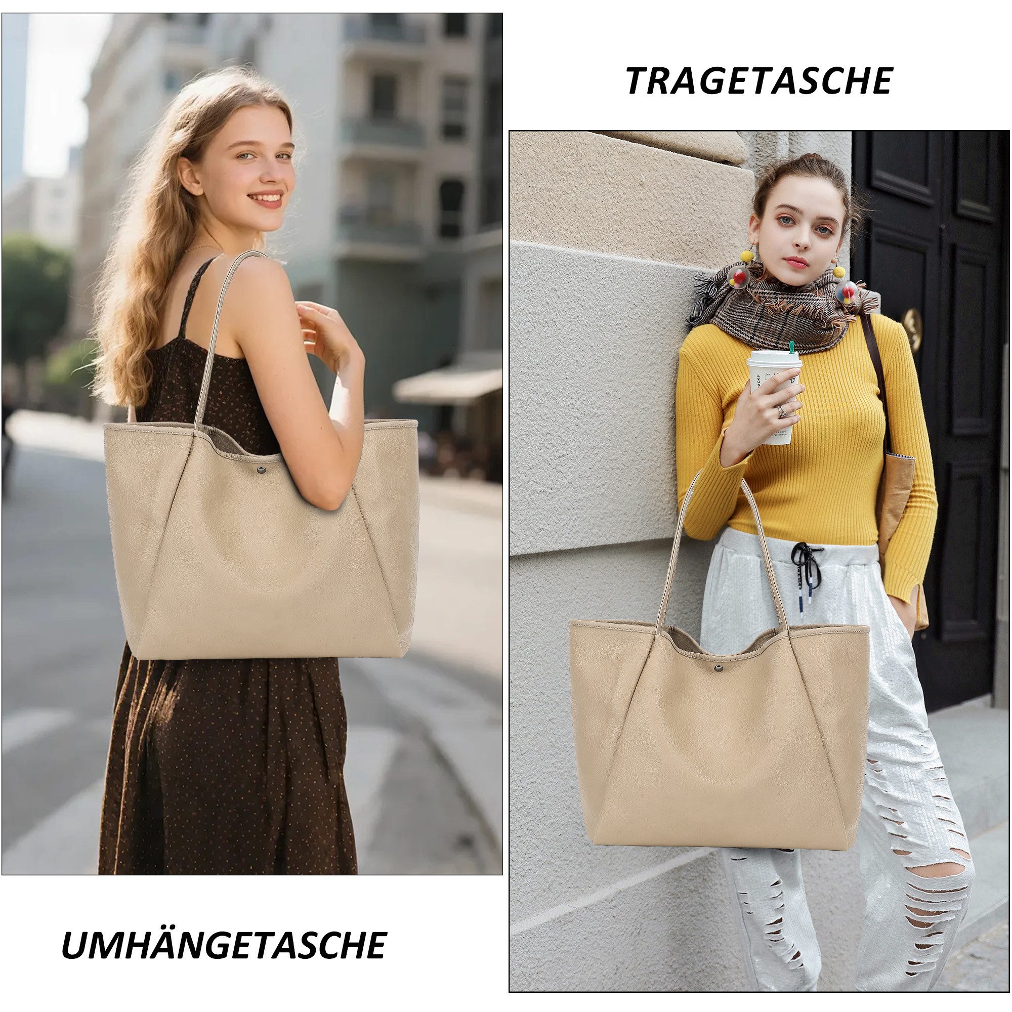 TAN.TOMI Schultertasche Damen Magnetverschluss Umhängetasche PU Leder Tote günstig online kaufen