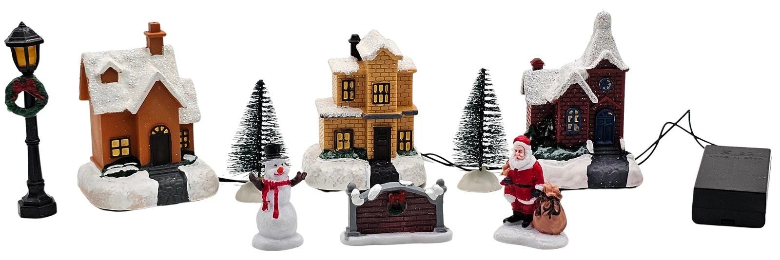 Bambelaa! Weihnachtsstadt Weihnachtsstadt 9 tlg. Winterdorf LED Beleuchtung günstig online kaufen