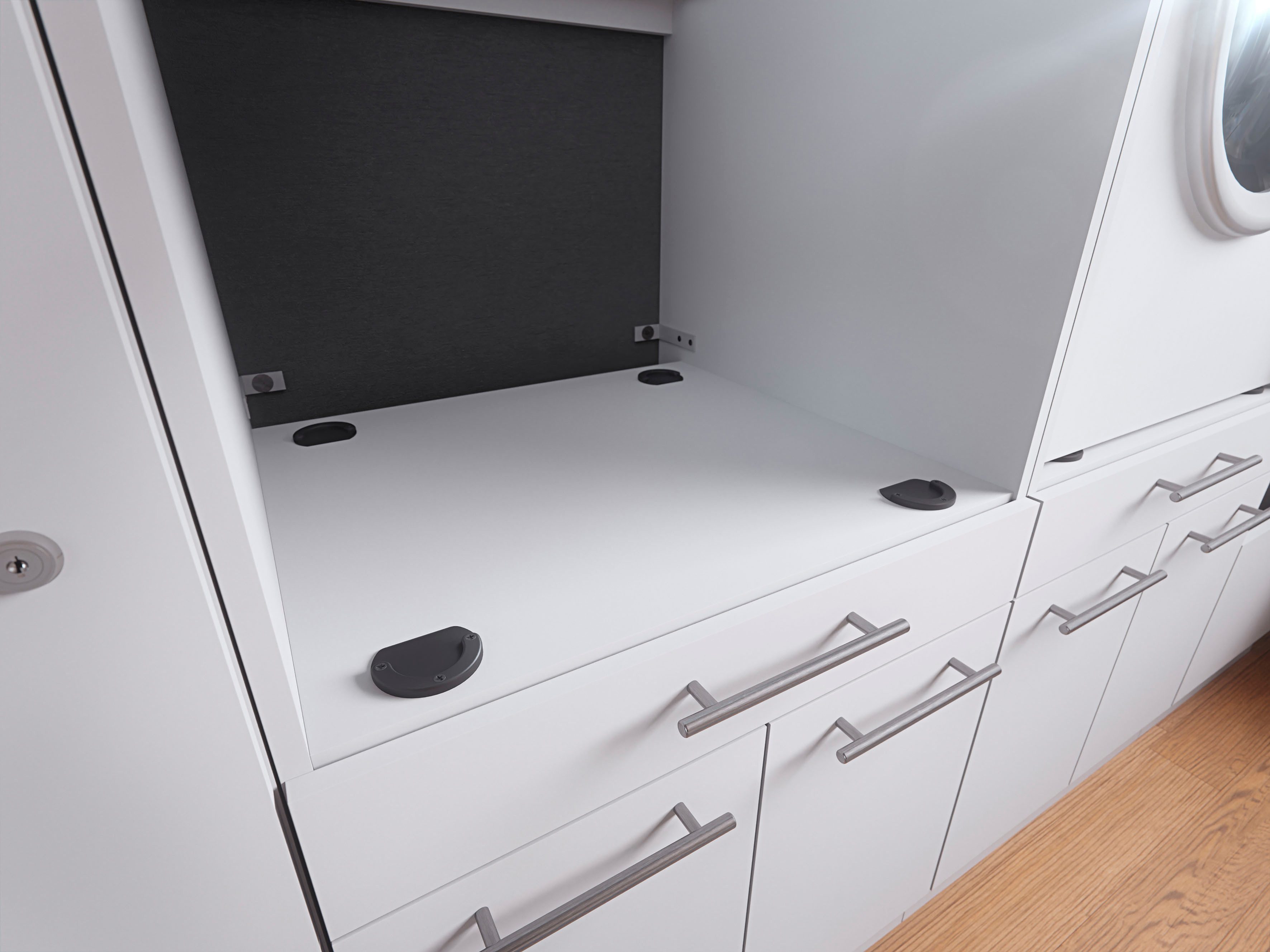 Laundreezy Mehrzweckschrank-Set Laundreezy, 4-tlg. Mehrzweckschrank-Set B/H/T 118/238/68 cm, (4-St), Breite 118 cm, Soft-Close-Funktion für Türen