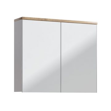 Lomadox Badmöbel-Set SOLNA-56, (Spar-Set, 3-St), weiß inkl. Standfüßen 80x200x45 cm