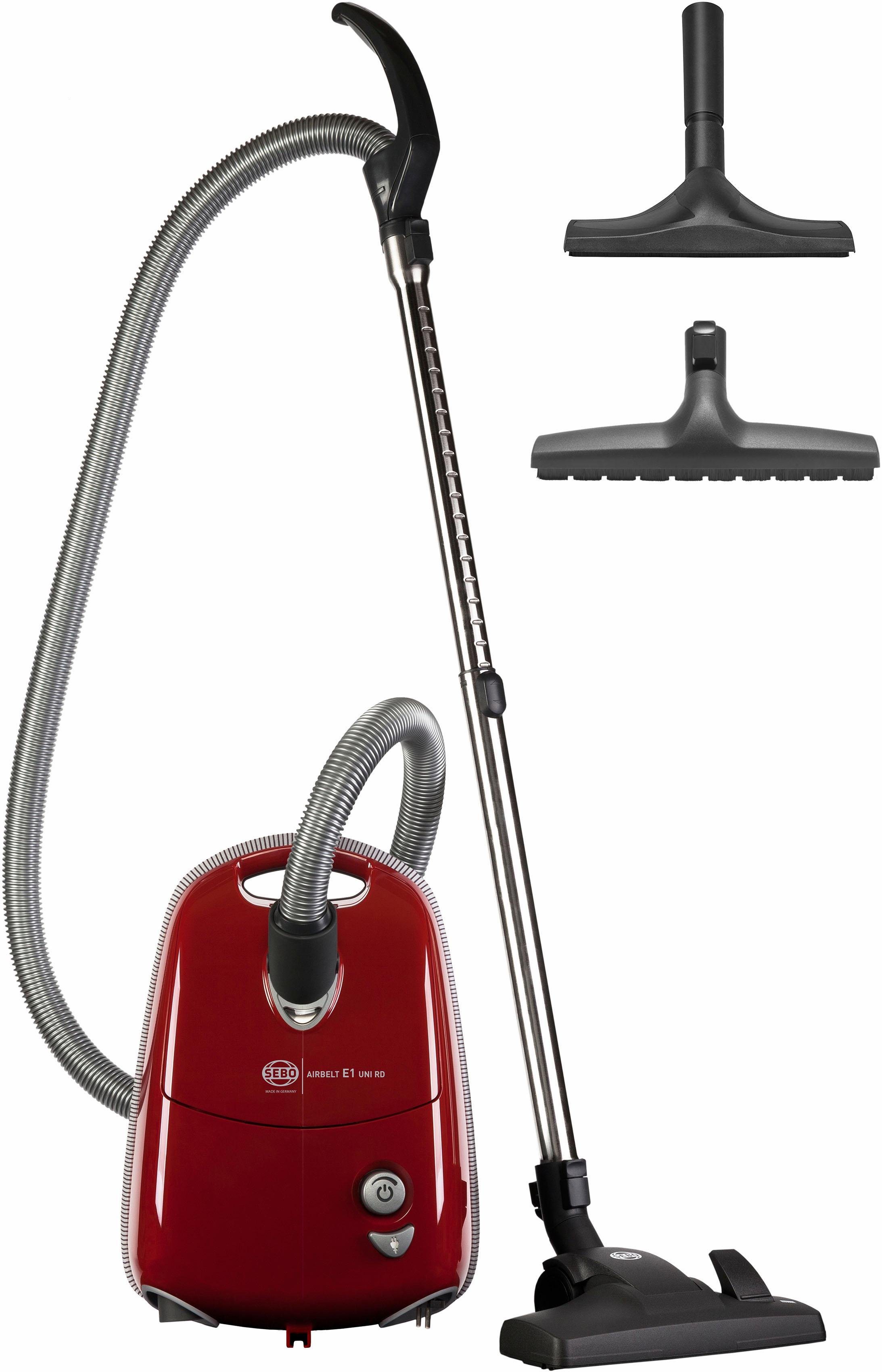 Bodenstaubsauger AIRBELT E1 UNI RD, 700 Watt, mit Beutel, Patentierter AIRBELT Stoßschutz Bodenstaubsauger AIRBELT E1 UNI RD, 700 Watt, mit Beutel, Patentierter AIRBELT Stoßschutz