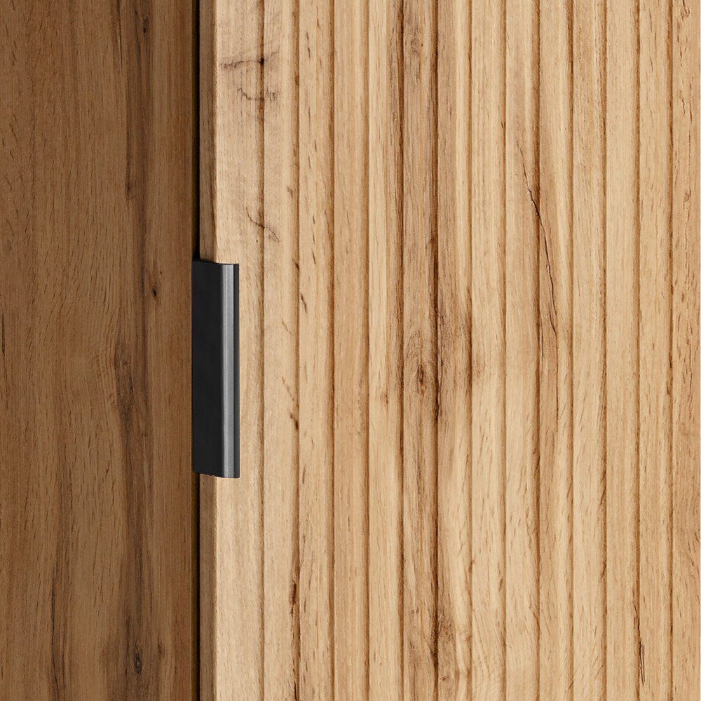 Lomadox Hochschrank ADELAIDE-56 Badezimmer 1-türig in Wotan Eiche gerillt, günstig online kaufen