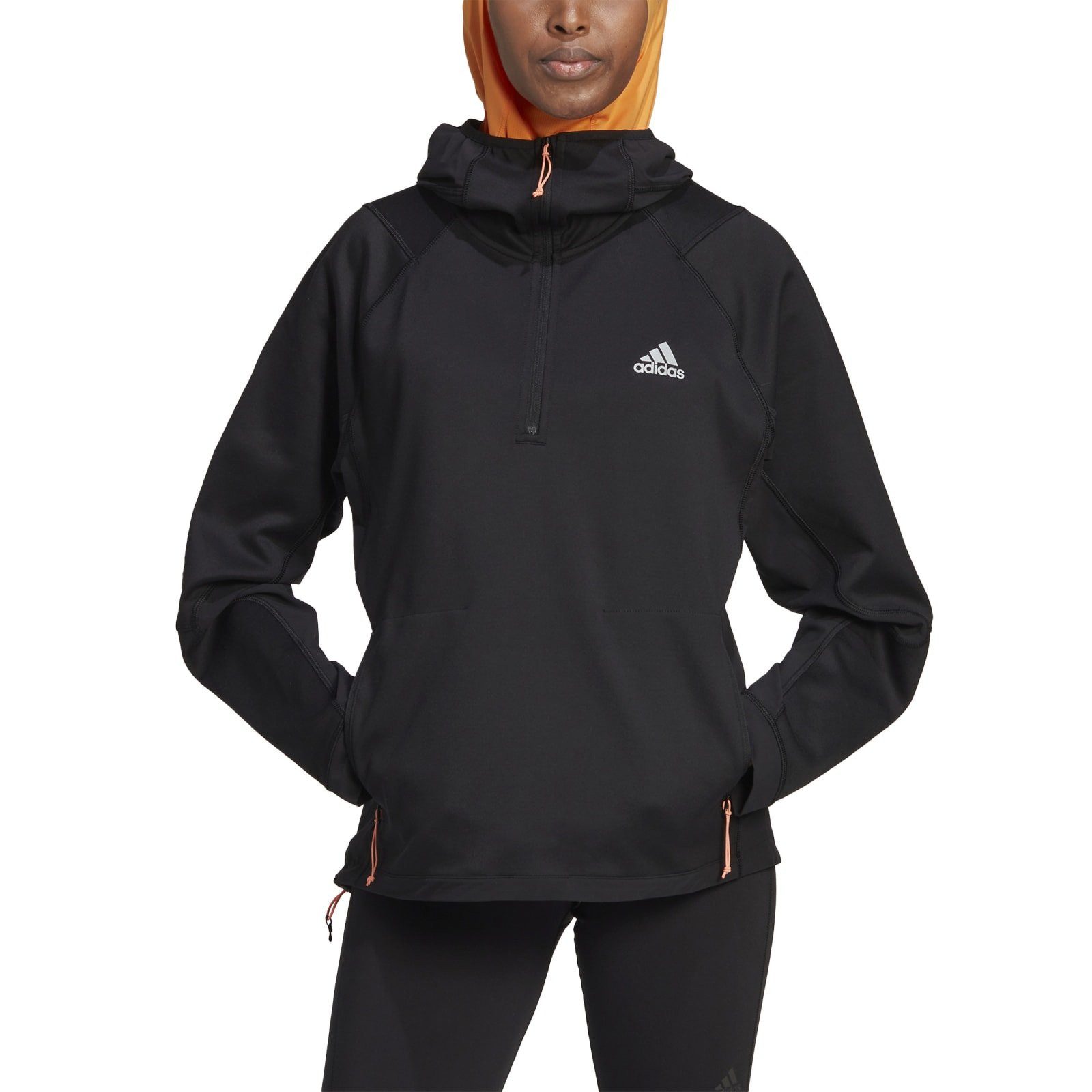 adidas Performance Langarmshirt Laufpullover Half-Zip X-City Cold.Rdy schwa günstig online kaufen