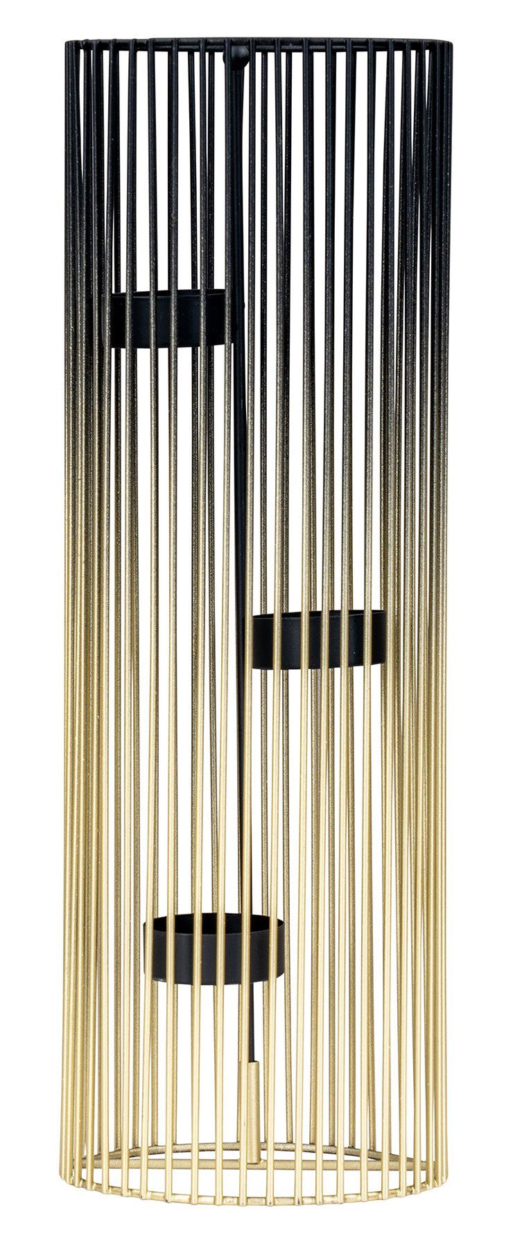 Levandeo® Teelichthalter, Teelichthalter Säule H34cm Schwarz günstig online kaufen