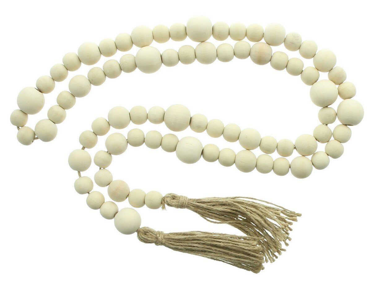 Home-trends24.de Dekokugel Girlande Boho Holz Deko Аксессуары для дома Tischdeko 183 cm Lang Kugeln