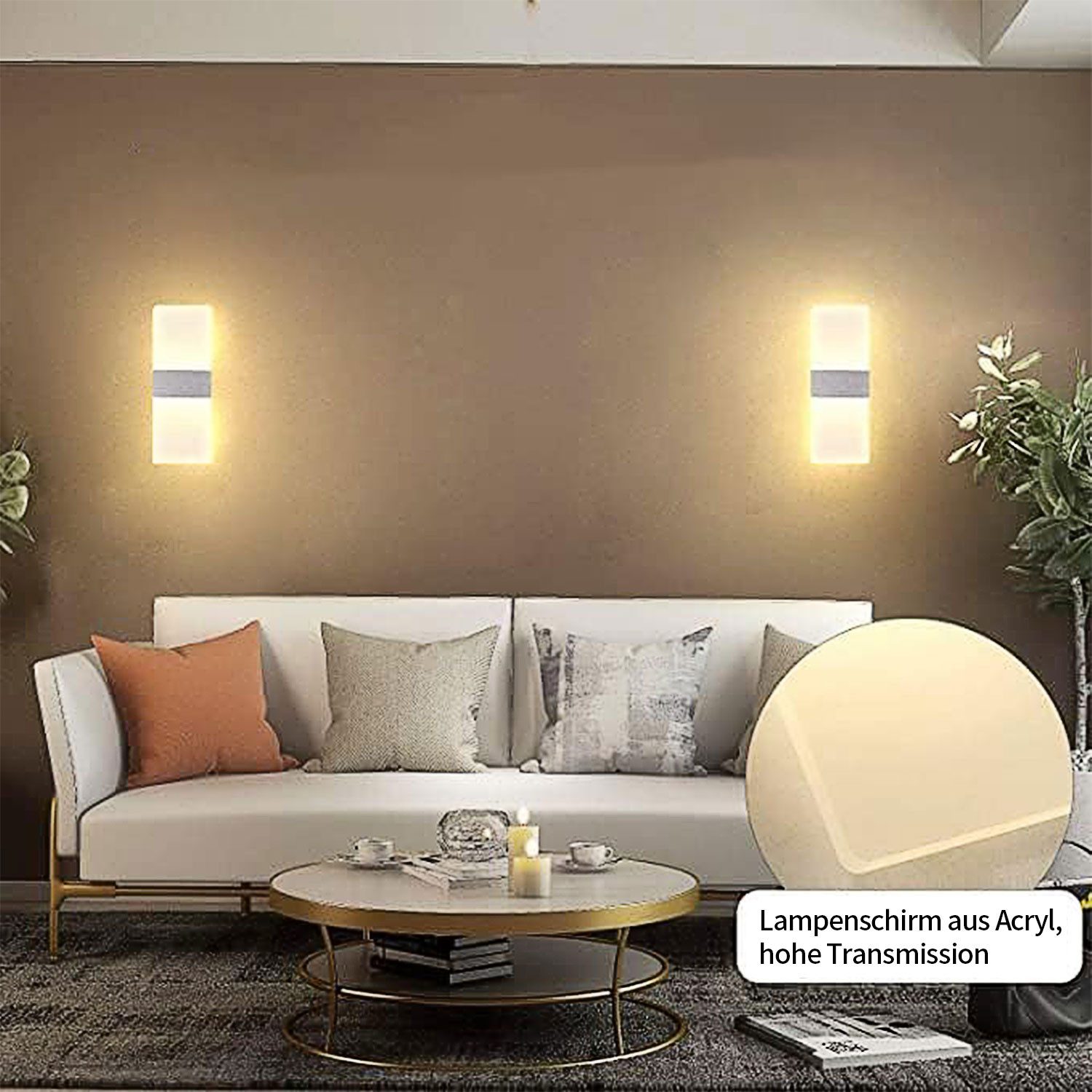 OKWISH Wandleuchte LED Wand Belechtung Flurlampe günstig online kaufen