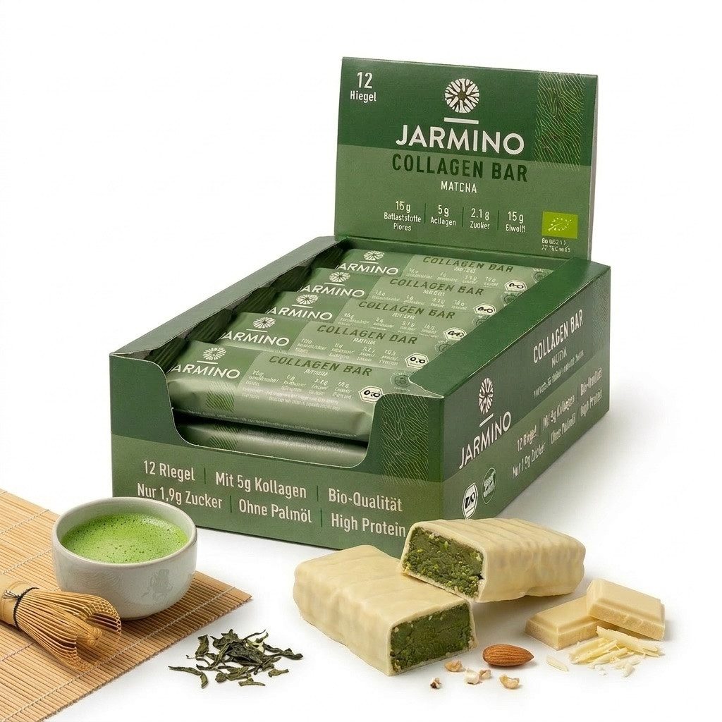 JARMINO Kollagenriegel Matcha Riegel, 12 er