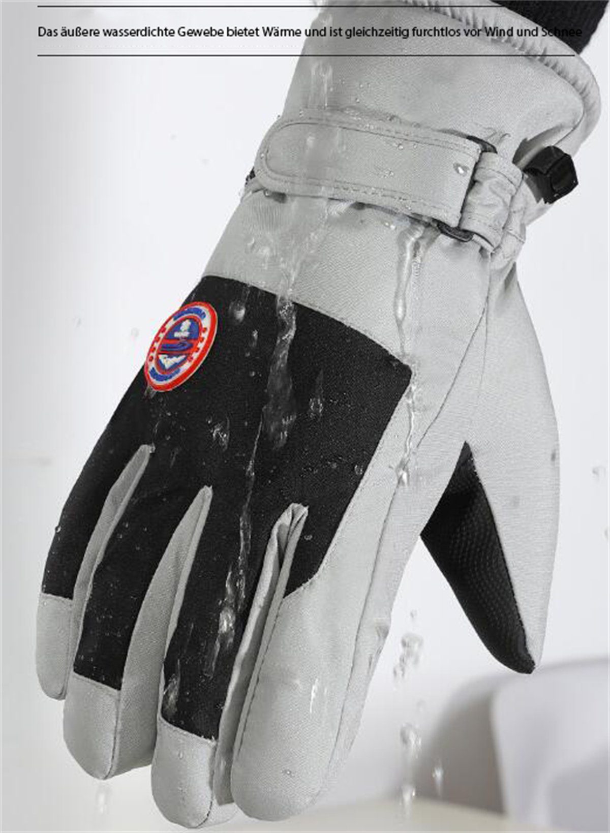 Discaver Fahrradhandschuhe für grau Warme, Herren und kältebeständige, wind- verdickte Handschuhe