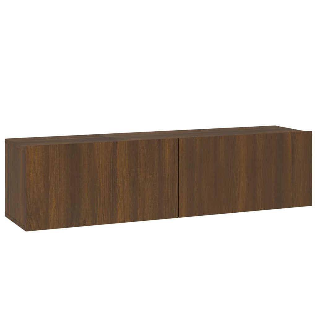 TV-Wandschrank 120x30x30 Holzwerkstoff cm Eichen-Optik furnicato TV-Schrank Braun