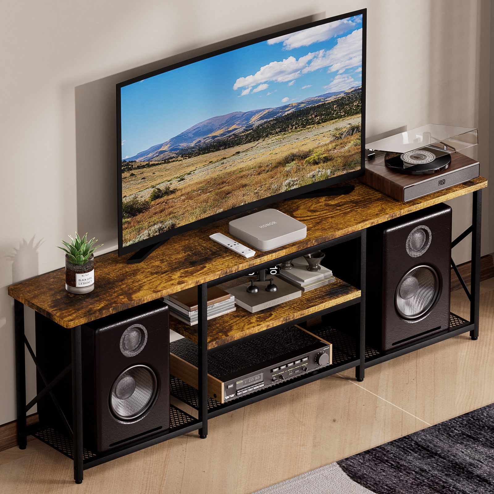 Yorbay Lowboard TV Schrank für Fernseher bis zu 70 Zoll,160 Breite mit offe günstig online kaufen