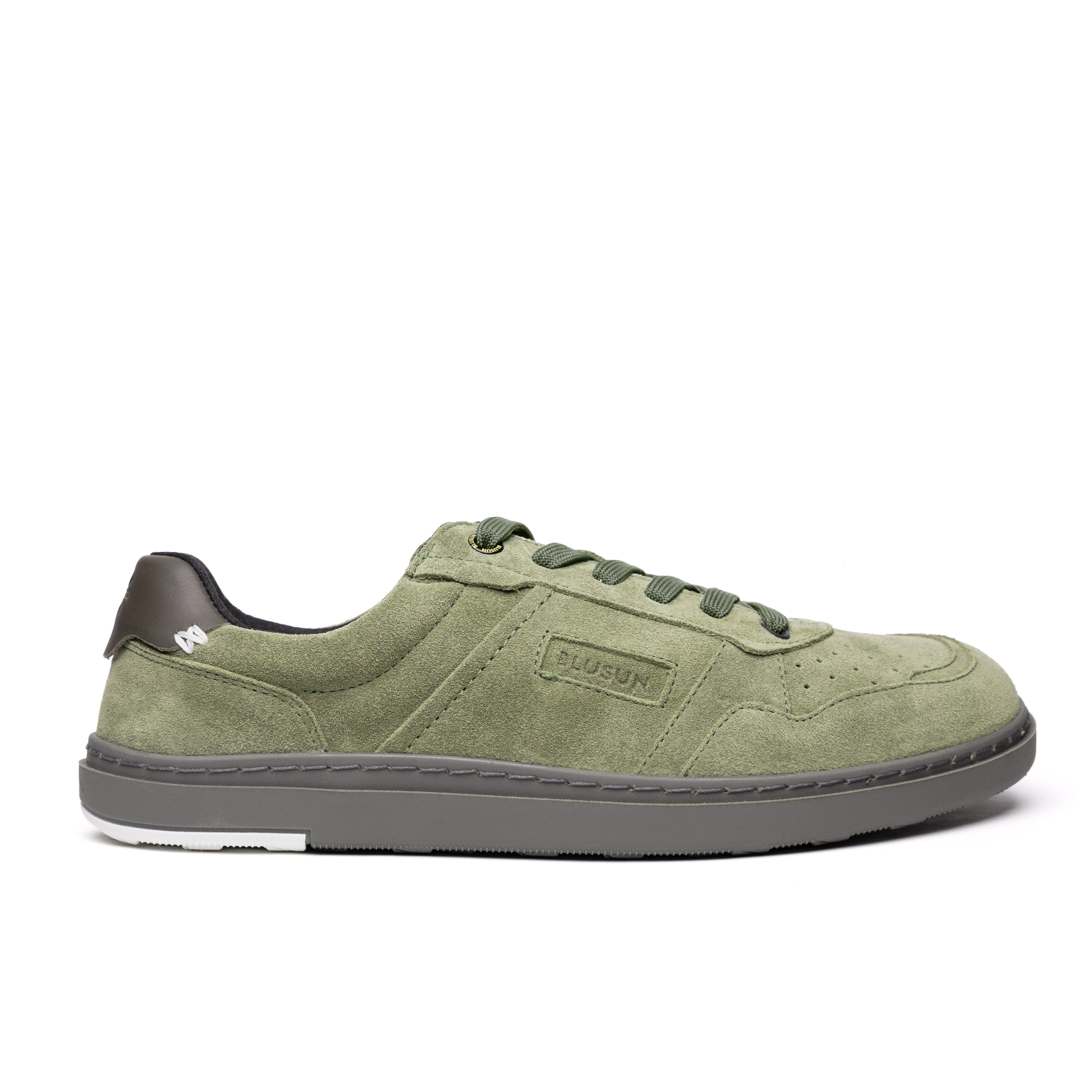 BLUSUN BLSN-600+W dark green Barfußschuh (1 Paar, flexible Barfußsohle) Leder