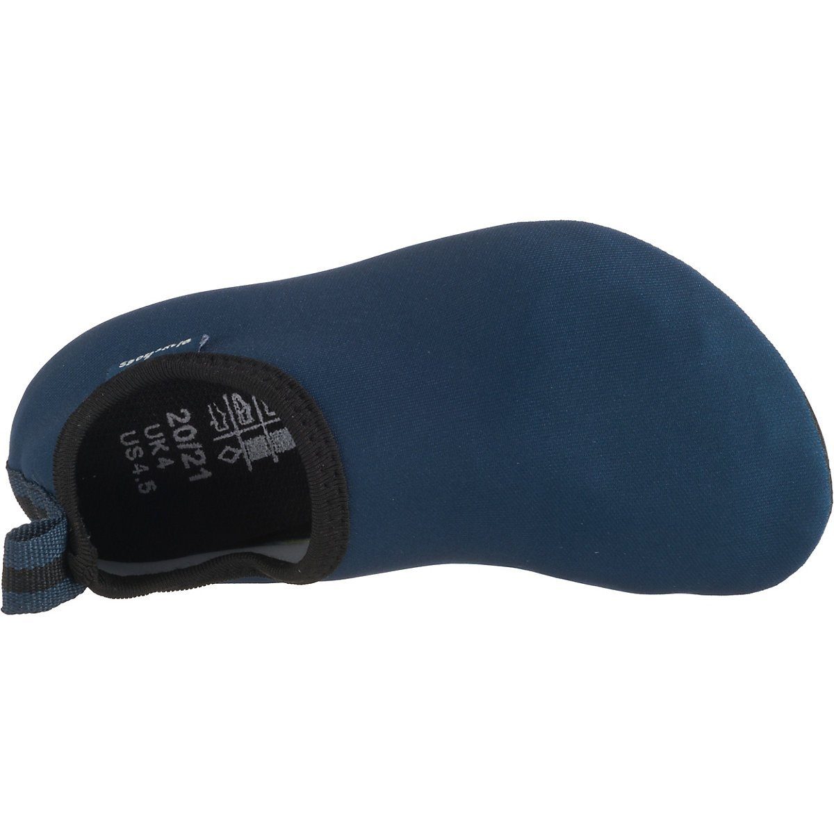 Playshoes Badeschuhe Wasserschuhe Schwimmschuhe, Sohle Badeschuh mit blau Passform, Barfuß-Schuh rutschhemmender Uni flexible
