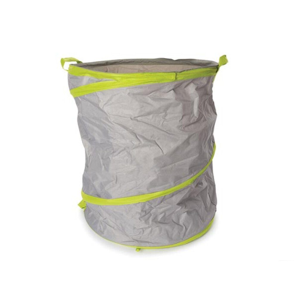 Perel Gartensack Faltbar – 85 Liter, Wasserabweisend, Mit Griffen, Dunkelgrün/schwarz