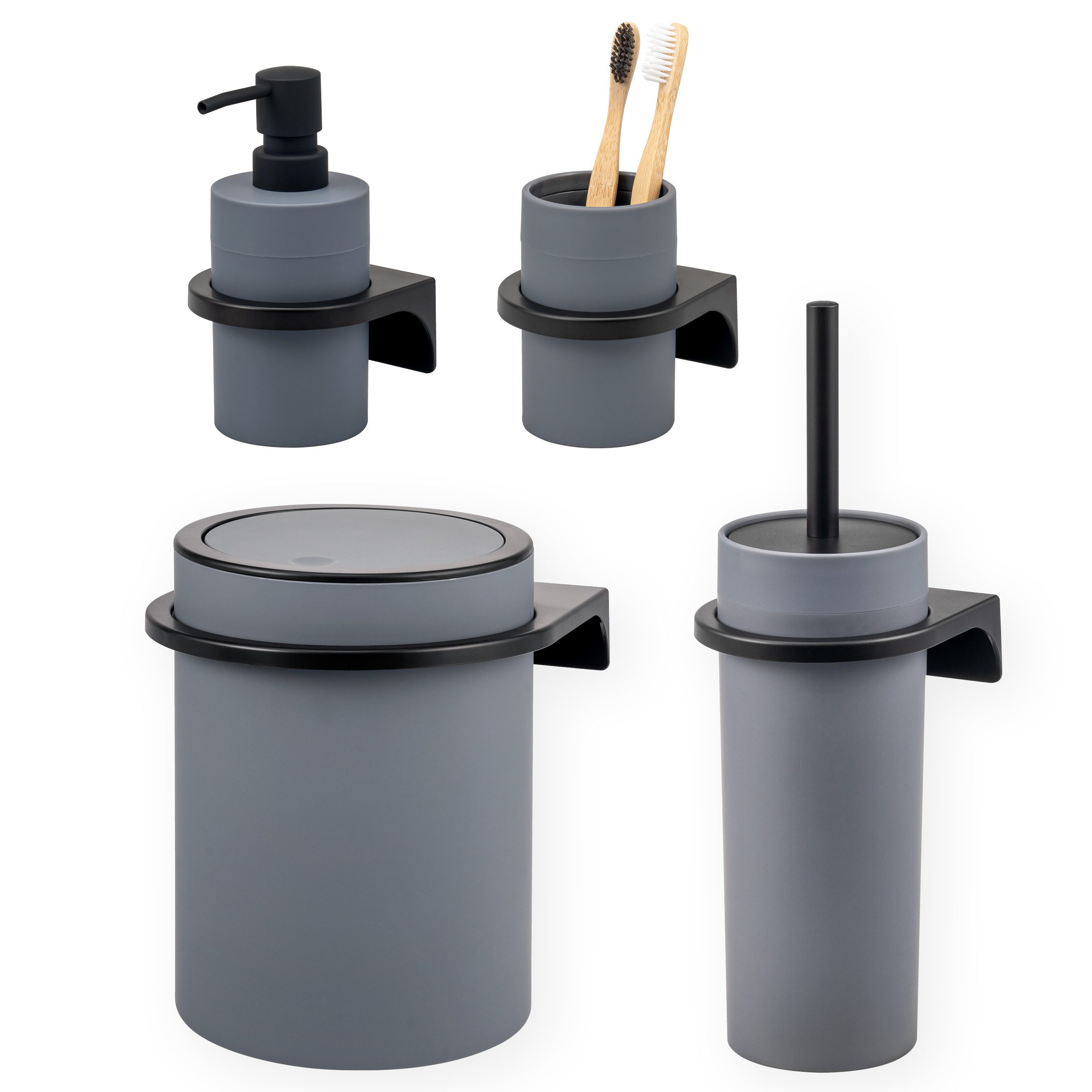 bremermann Badaccessoire-Set SAVONA 4tlg. Soft-Touch, 4 tlg.