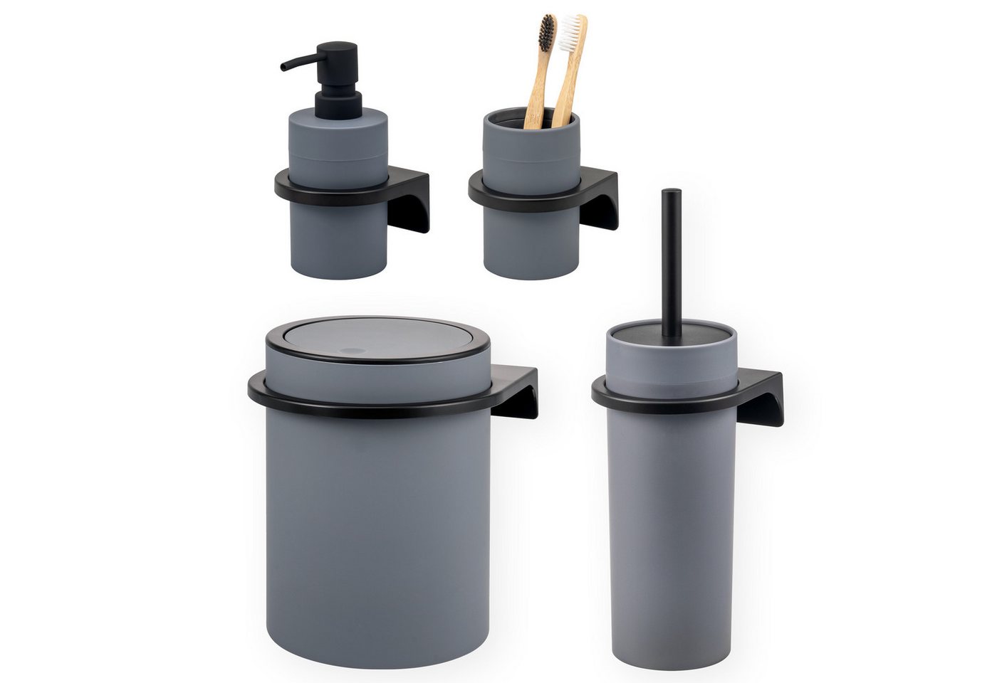 bremermann Badaccessoire-Set SAVONA 4tlg. Soft-Touch, 4 tlg.
