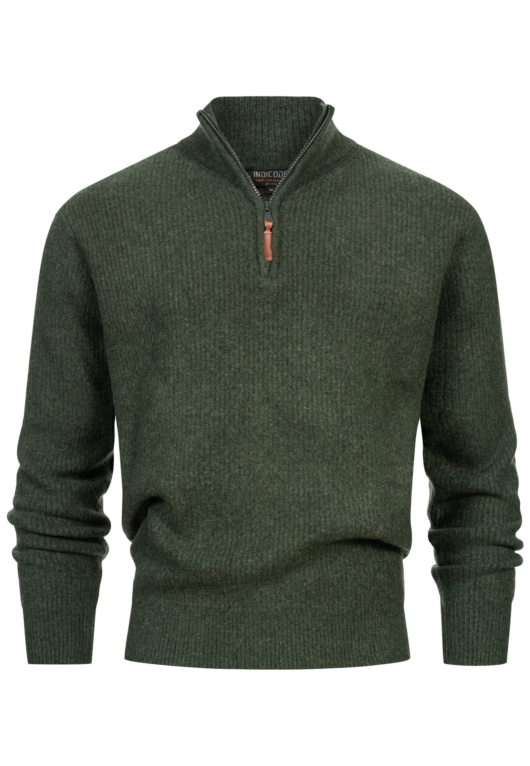 Indicode Strickpullover INPeace Half Zip mit günstig online kaufen