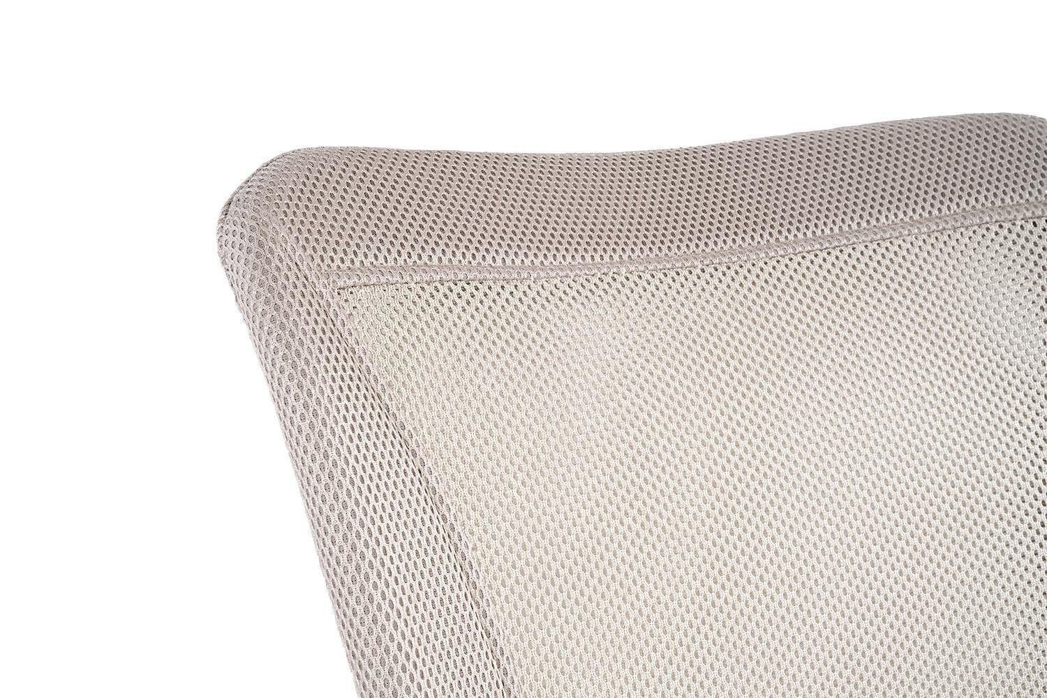 Home4You Drehstuhl für Kinder, Silbergrau, Meshbezug, Chromgestell, Drehfunktion, Höhenverstellbar