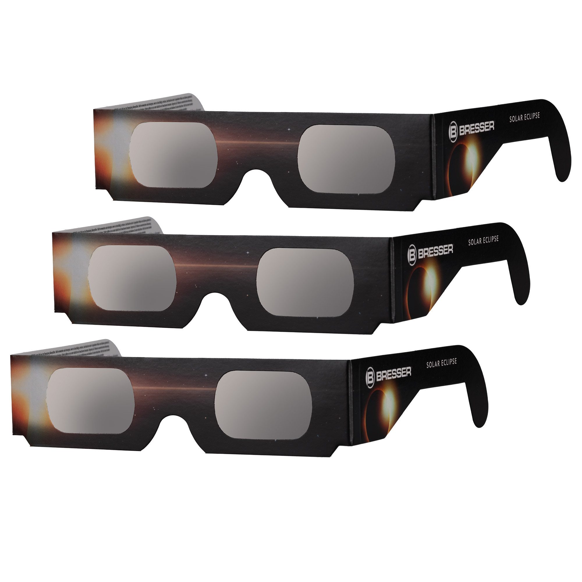 BRESSER Teleskop Sonnenfinsternis-Brille Design-B (3 Stück)
