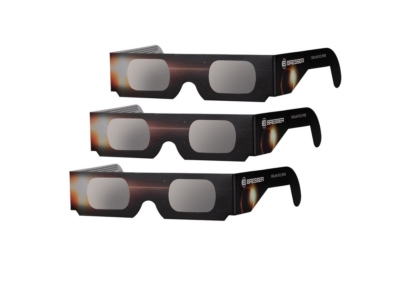 BRESSER Teleskop BRESSER Sonnenfinsternis-Brille (3 Stück) - Design B