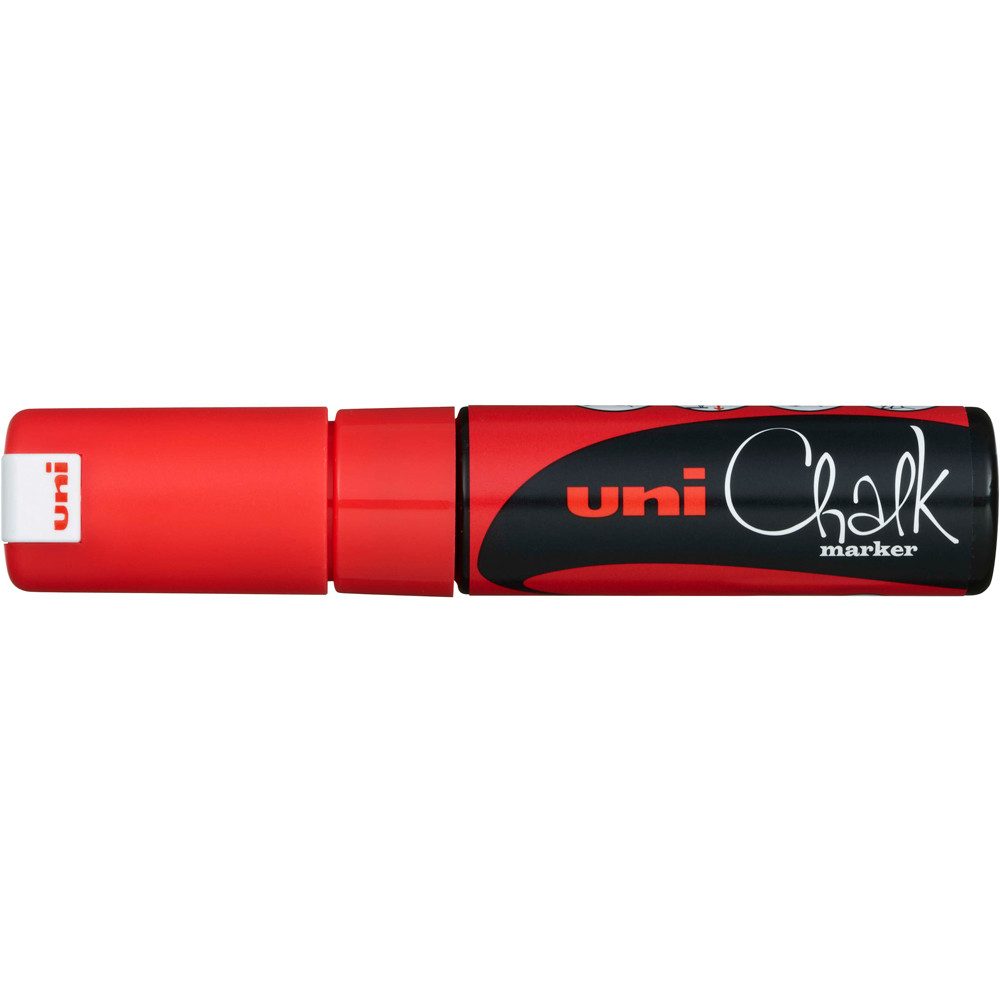 Mitsubishi Marker uni-ball Kreidemarker Chalk PWE-8K, neon-rot, Keilspitze