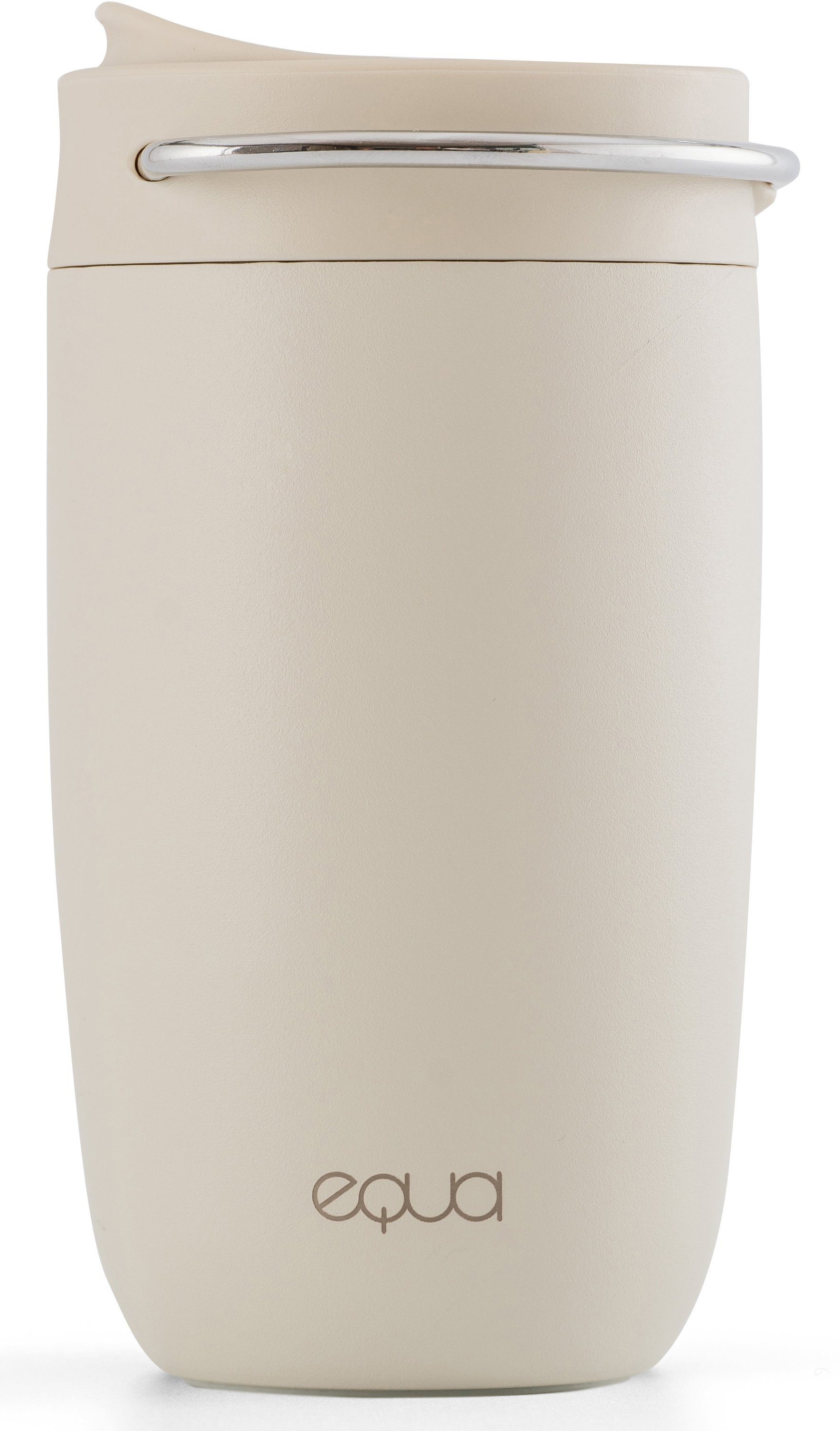 equa Trinkflasche Cup, mit Isolierfunktion und Keramikbeschichtung, 300 ml grau